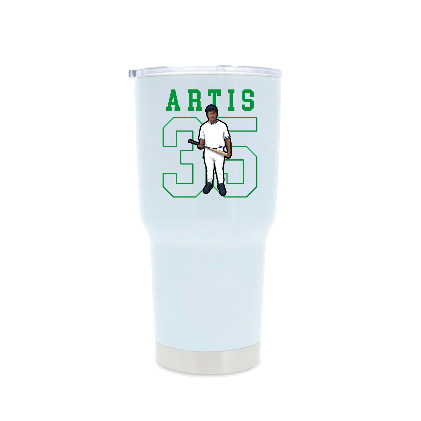 30oz Stainless Steel Tumbler — Shirsey in White