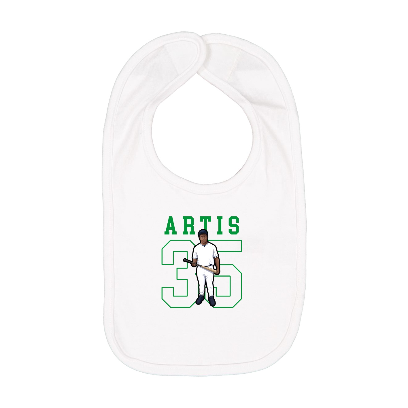 Infant Bib — Shirsey in White