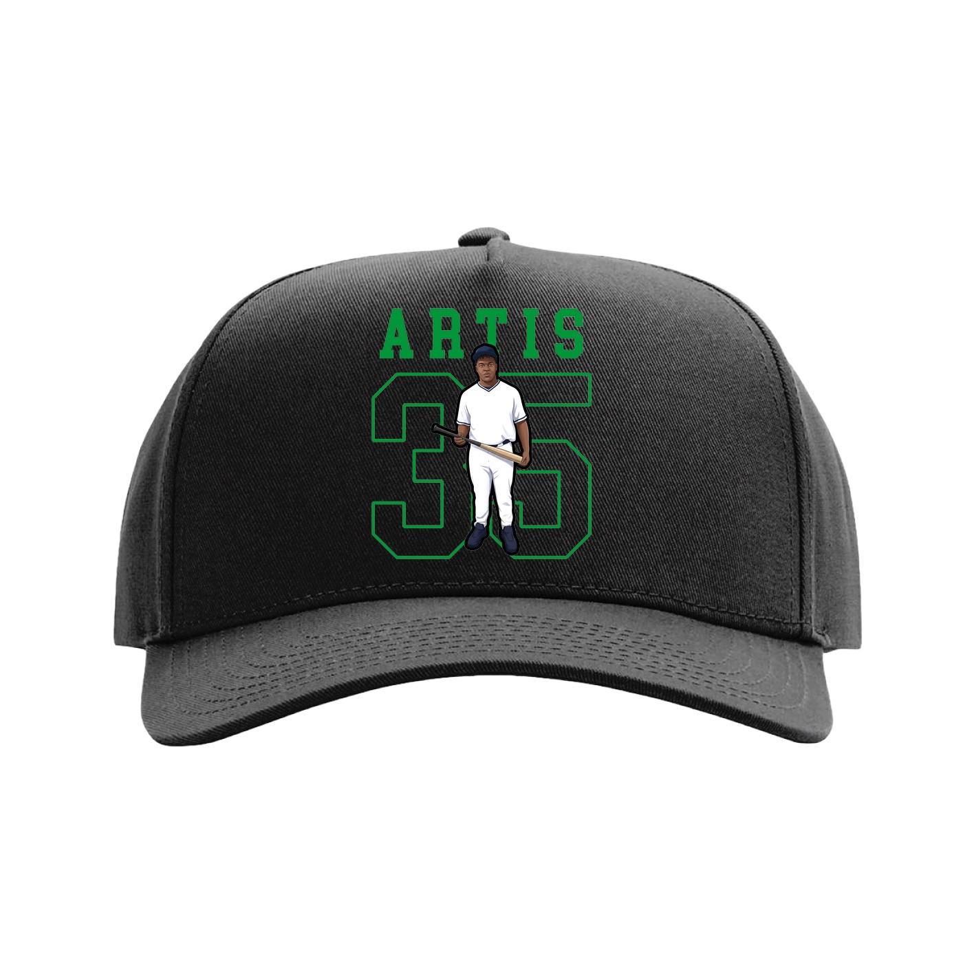 Full Fabric Five-Panel Champ Cap — Shirsey in Black