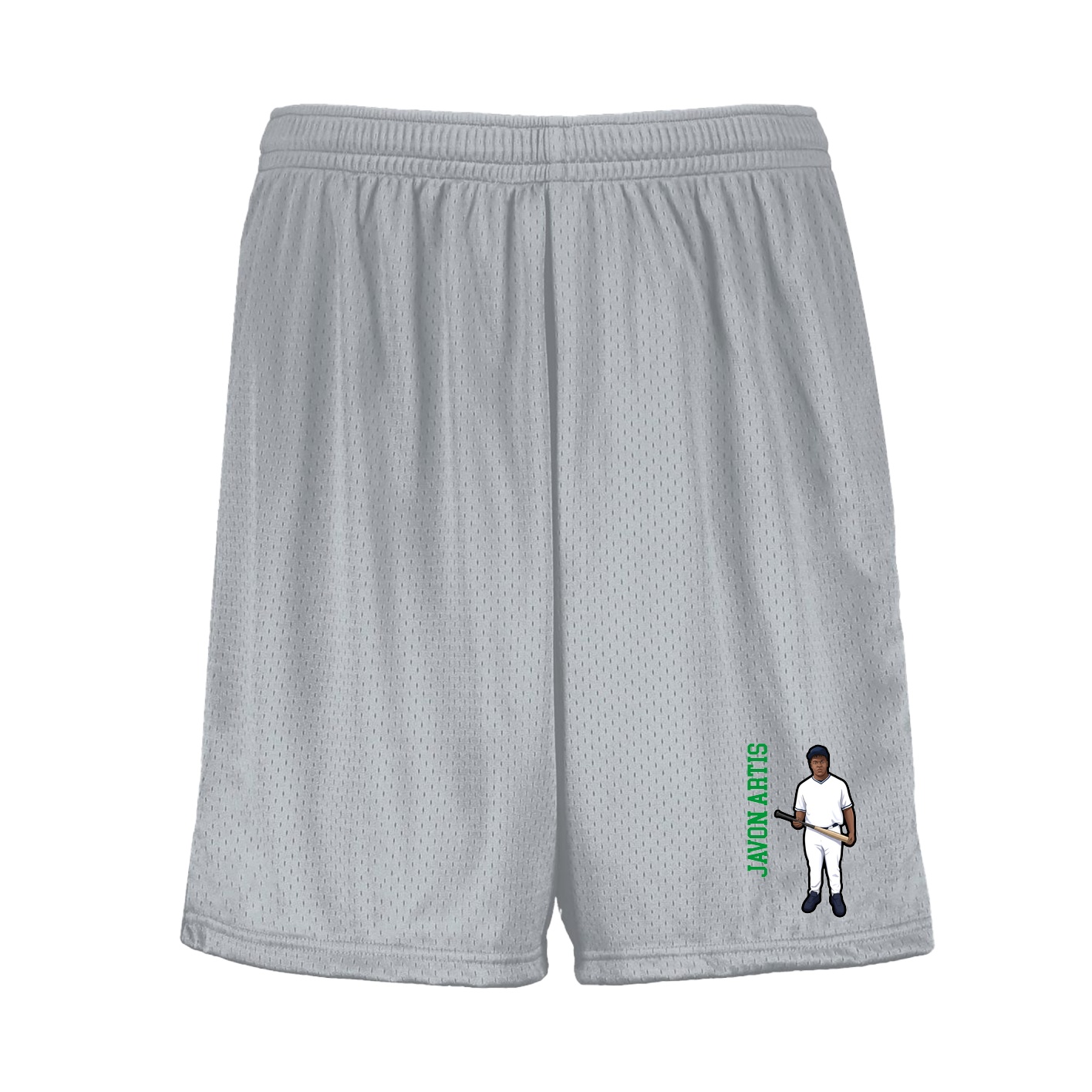 Shorts — Name Vertical in Silver