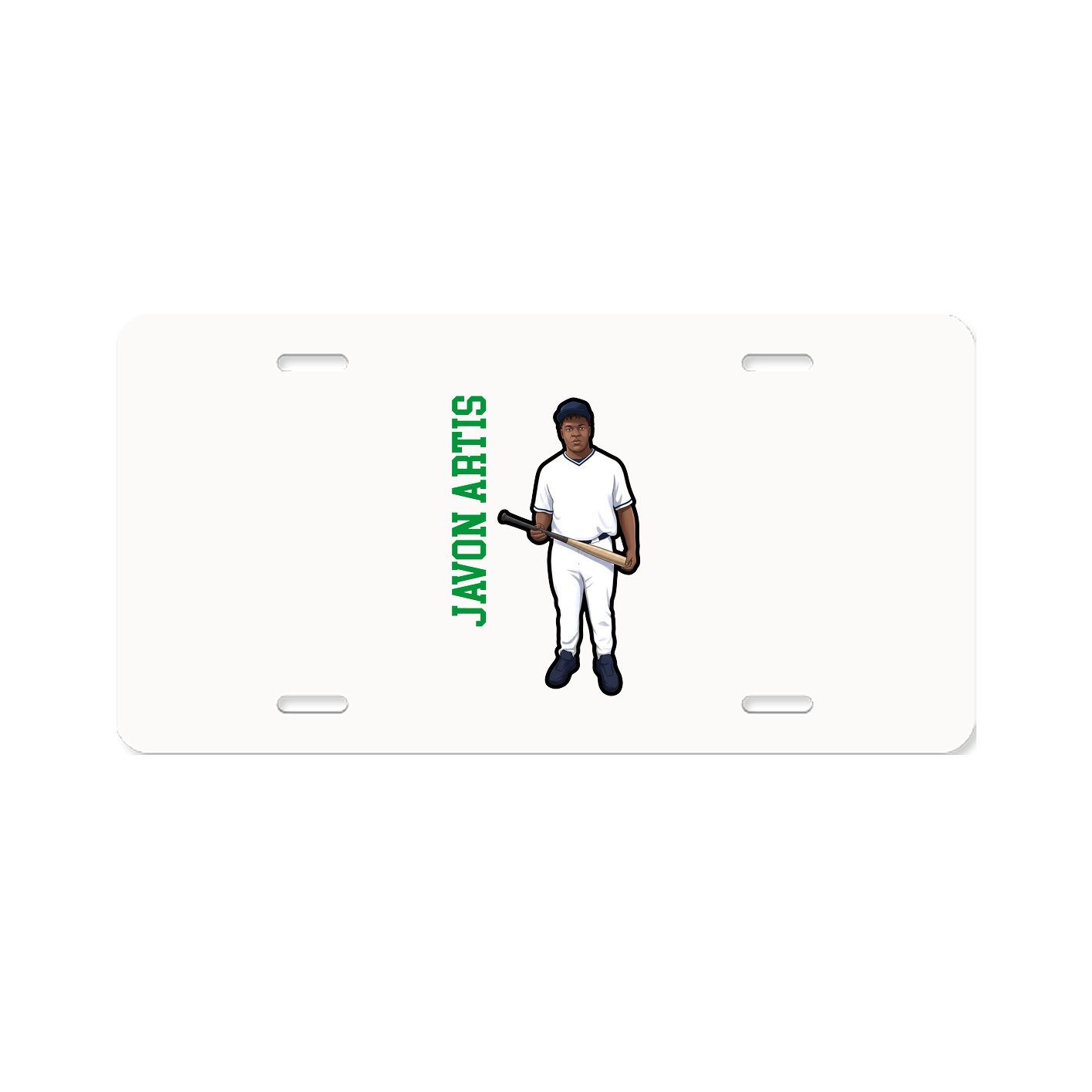 License Plate — Name Vertical in Classic