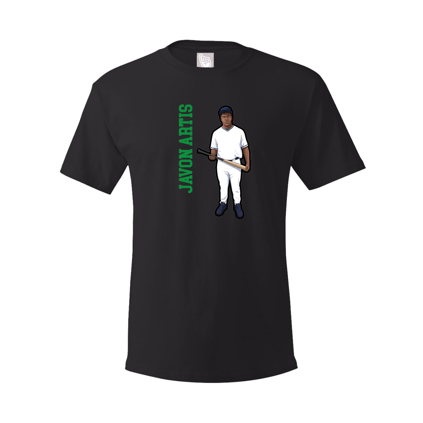 Youth Tee — Name Vertical in Black