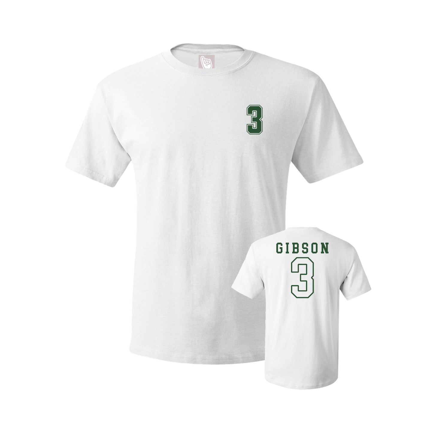 Youth Tee — Chest Back in White