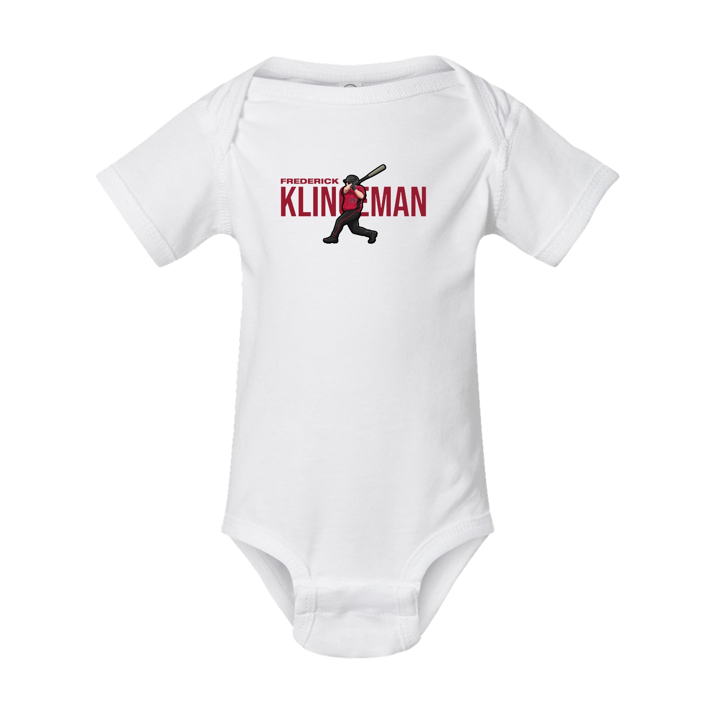 Baby Onesie — Player Name in White