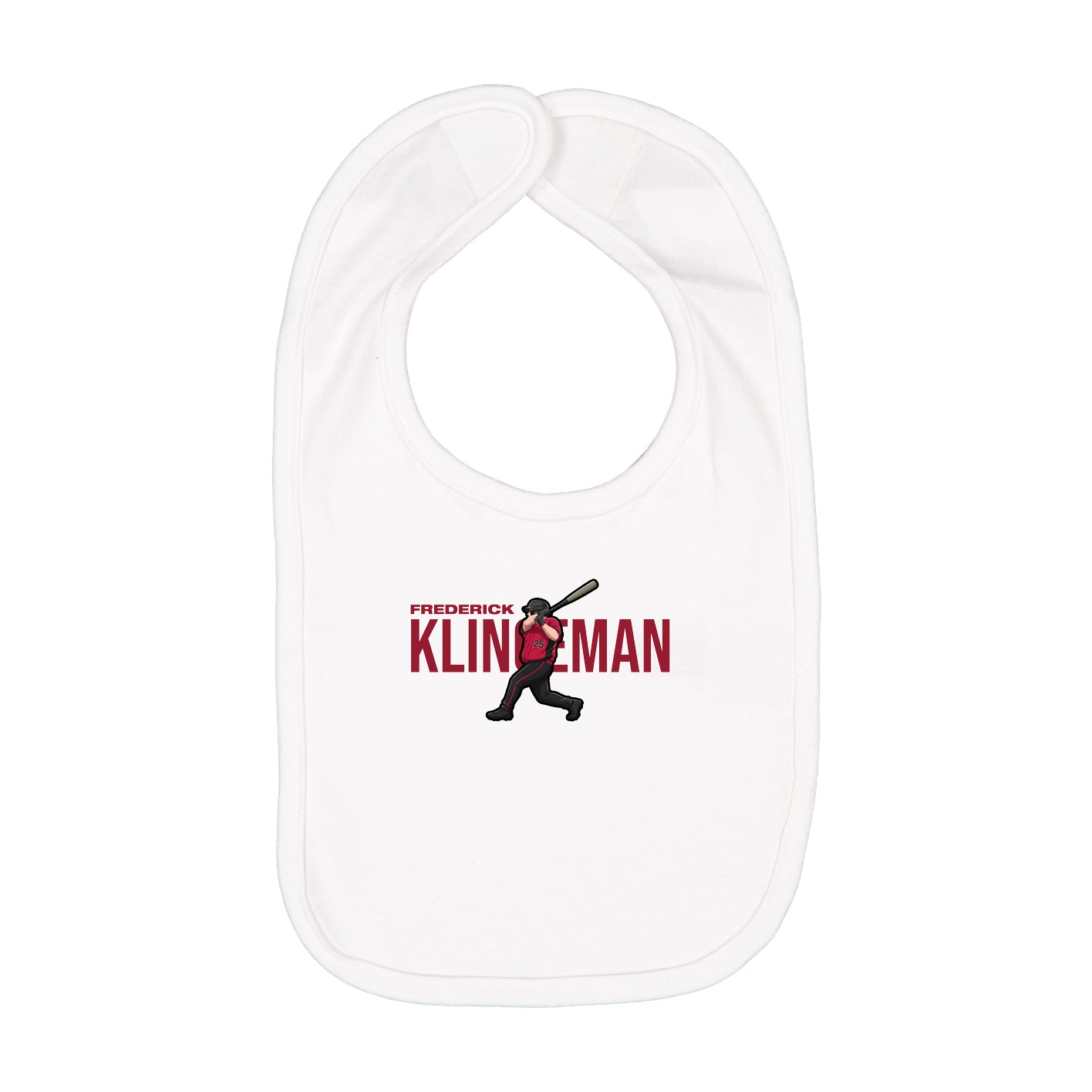 Infant Bib — Player Name in White