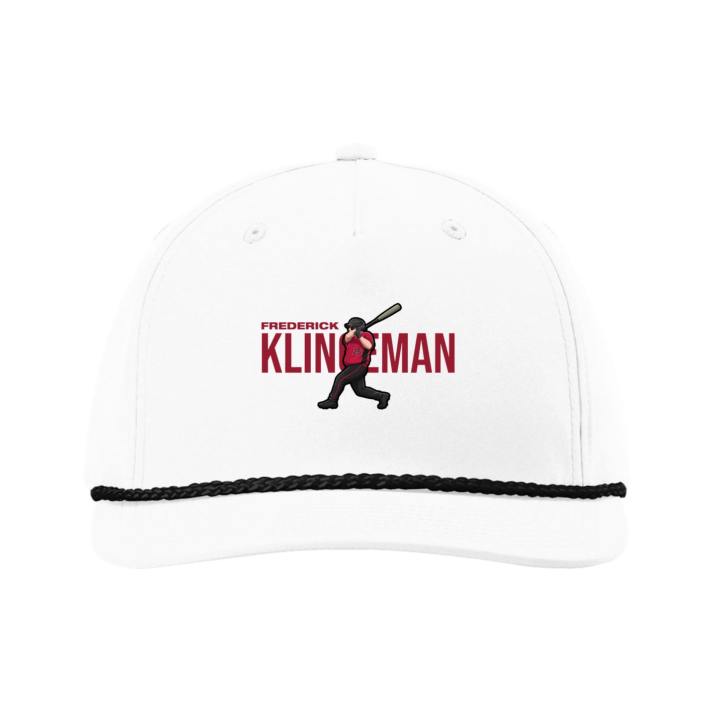 Five-Panel Classic Rope Cap — Player Name in White