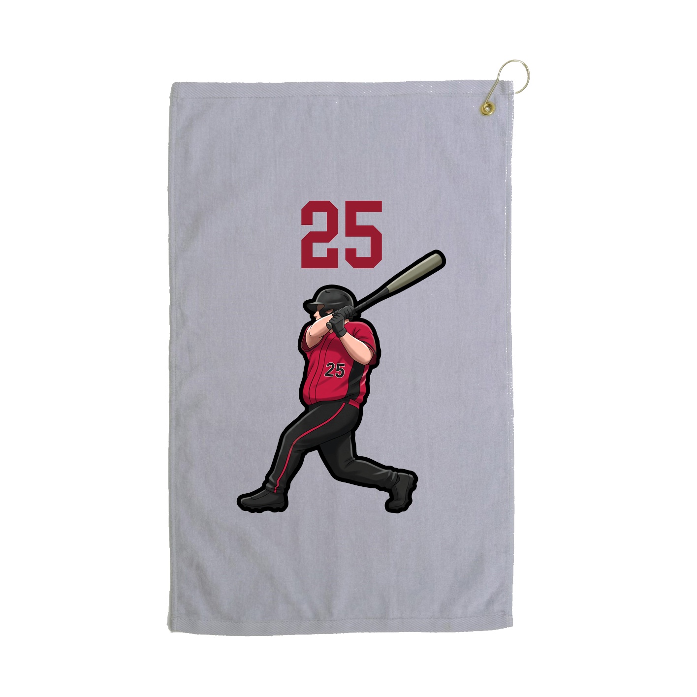 Golf Towel — Number Top in Grey