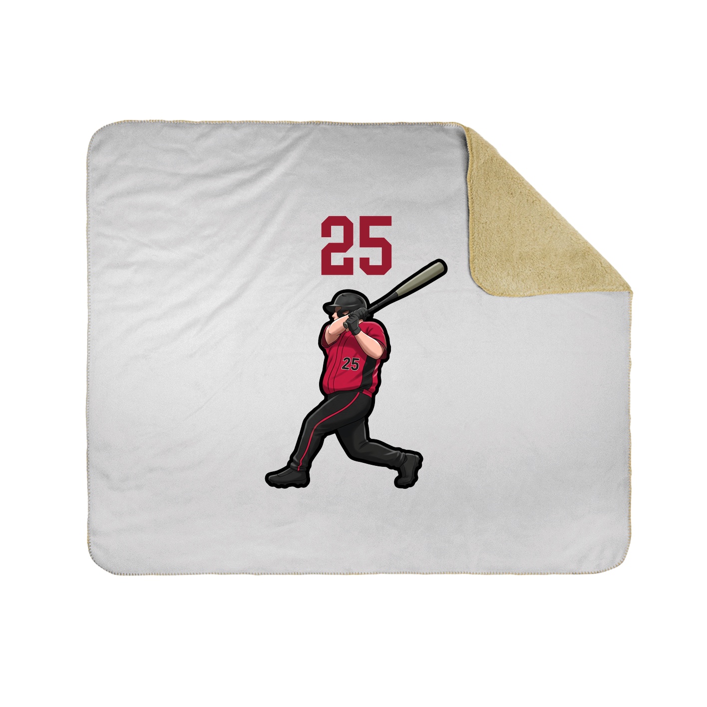 Throw Blanket — Number Top in White