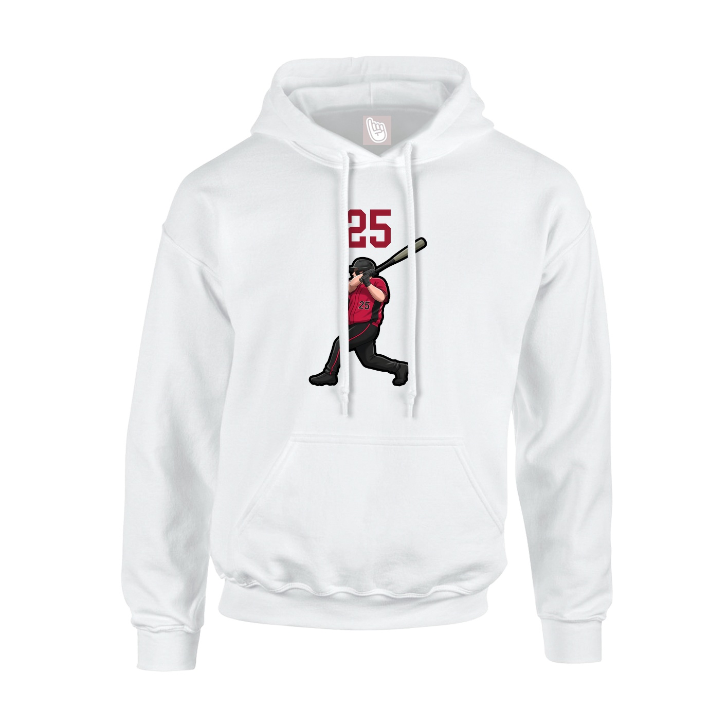 Youth Hoodie — Number Top in White