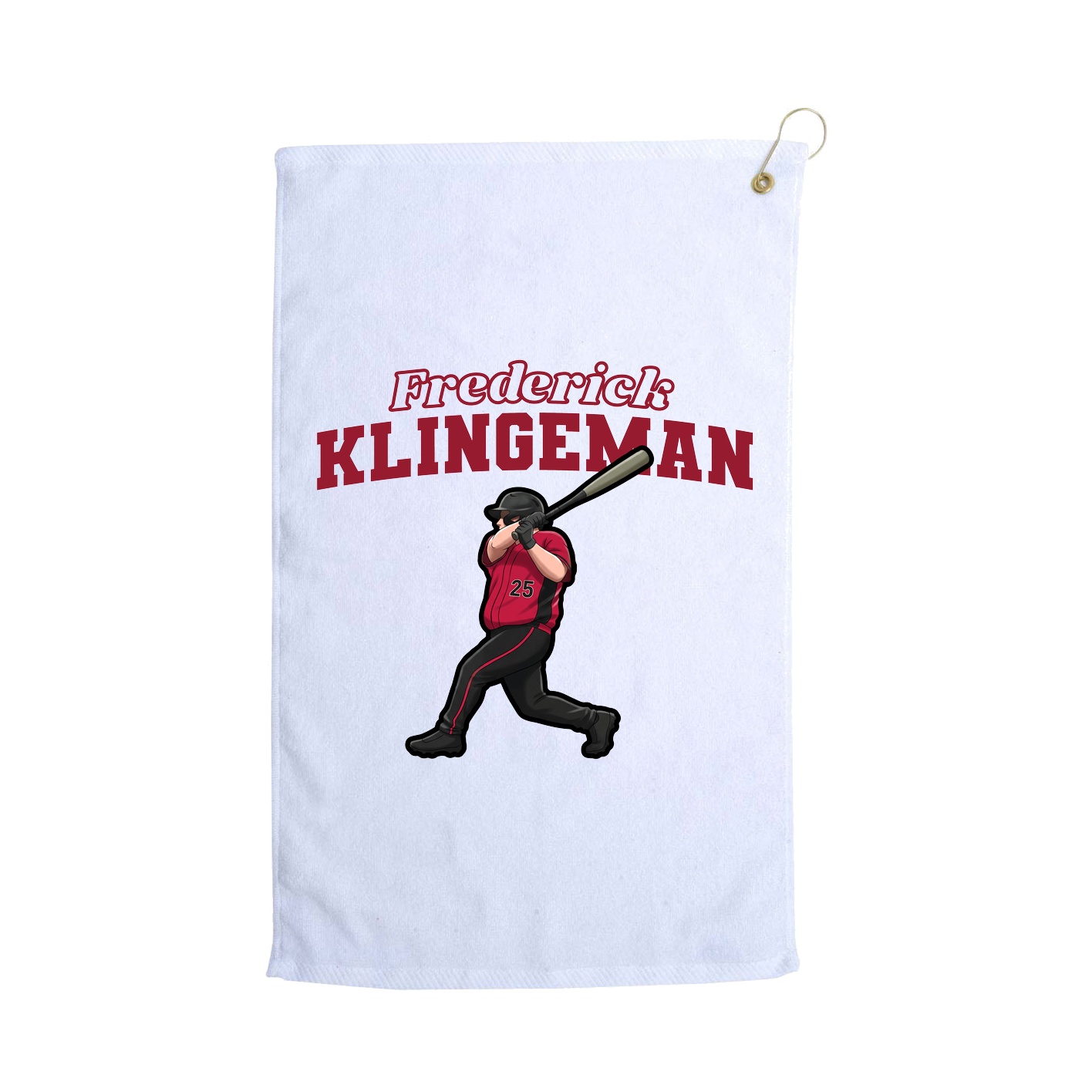 Golf Towel — Name Arch in White