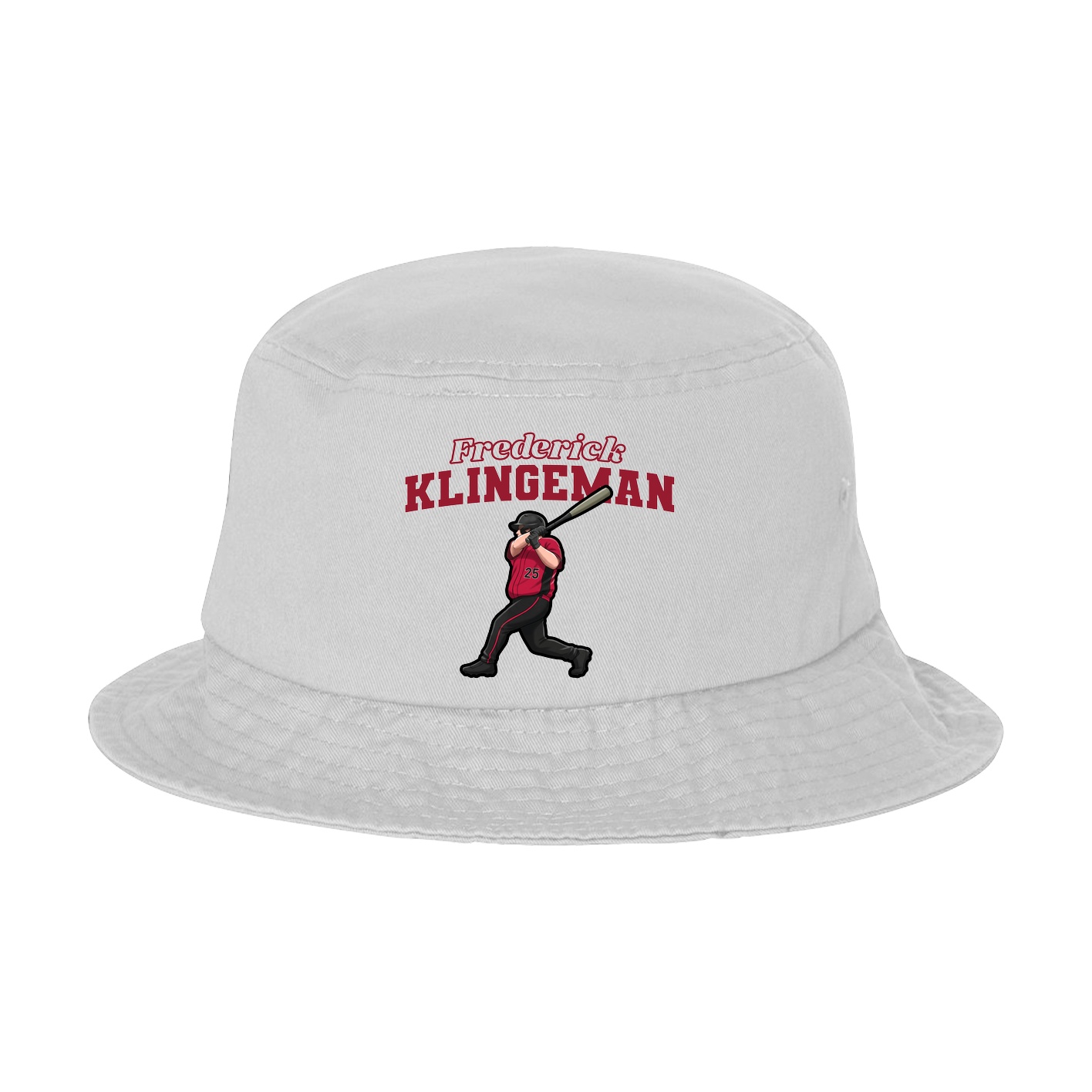 Bucket Cap — Name Arch in White