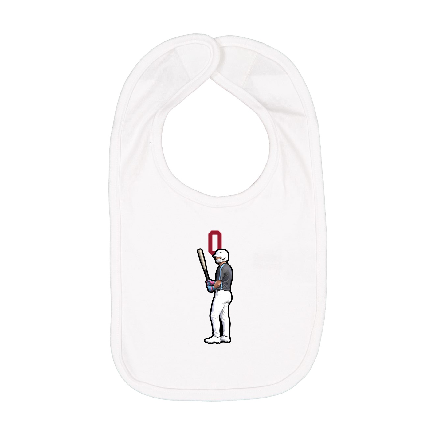 Infant Bib — Number Top in White