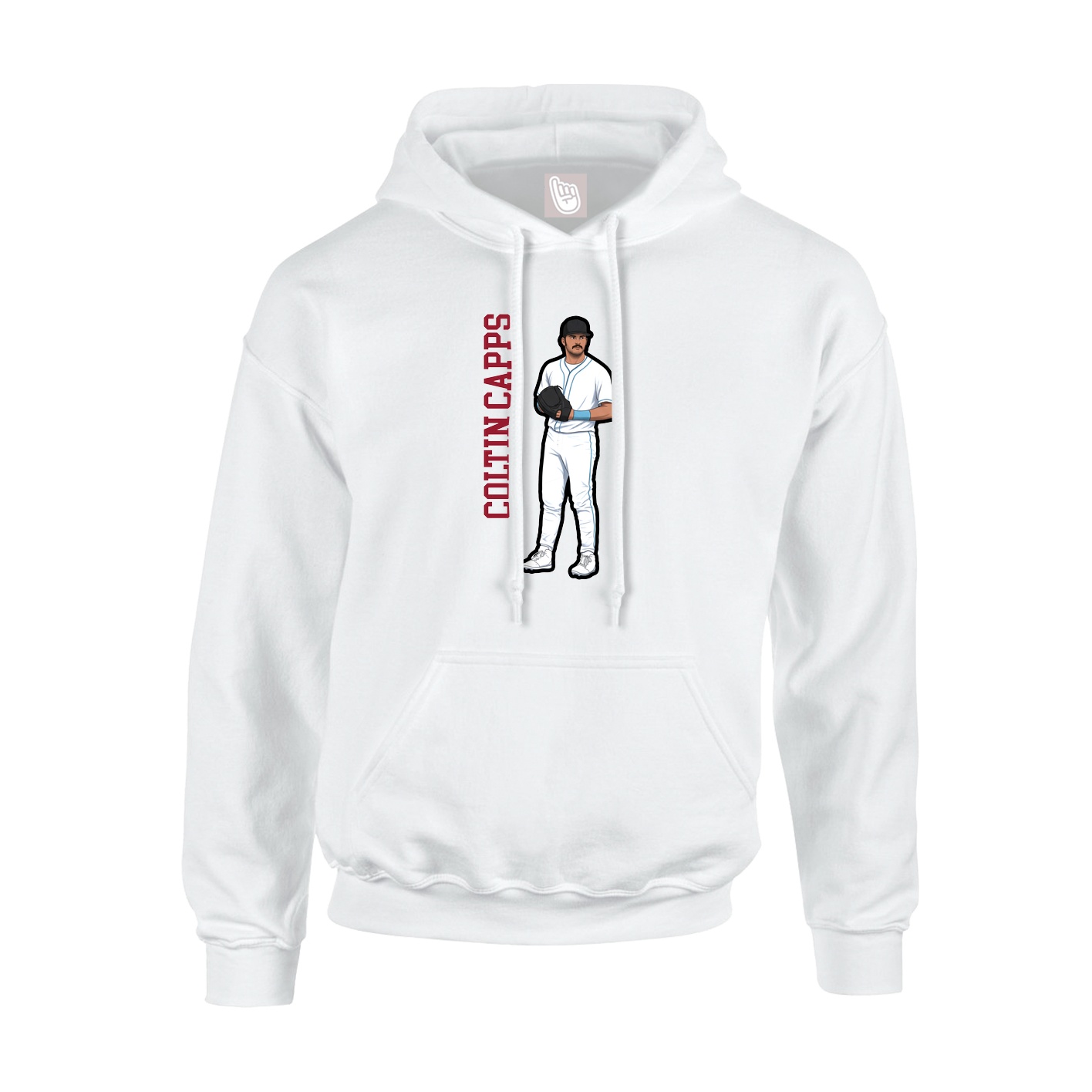 Youth Hoodie — Name Vertical in White