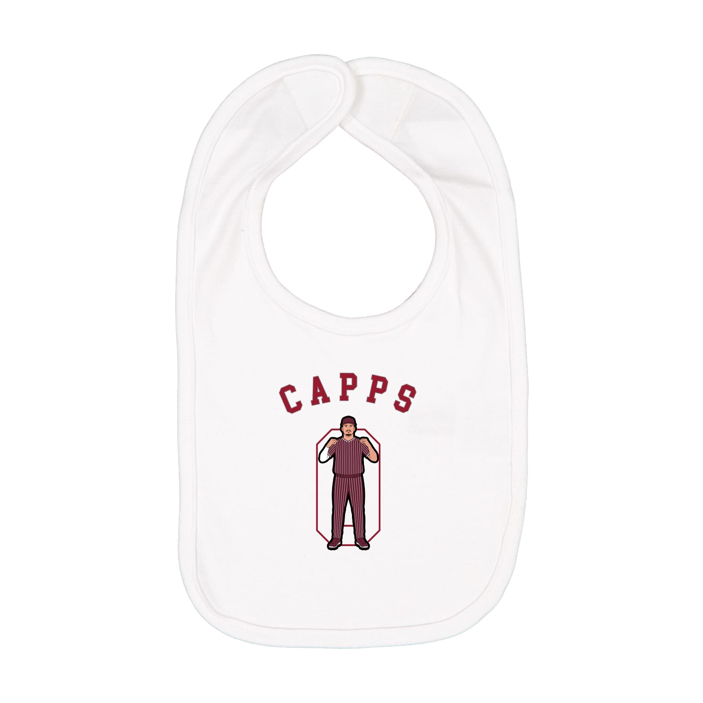 Infant Bib — Shirsey Arch in White