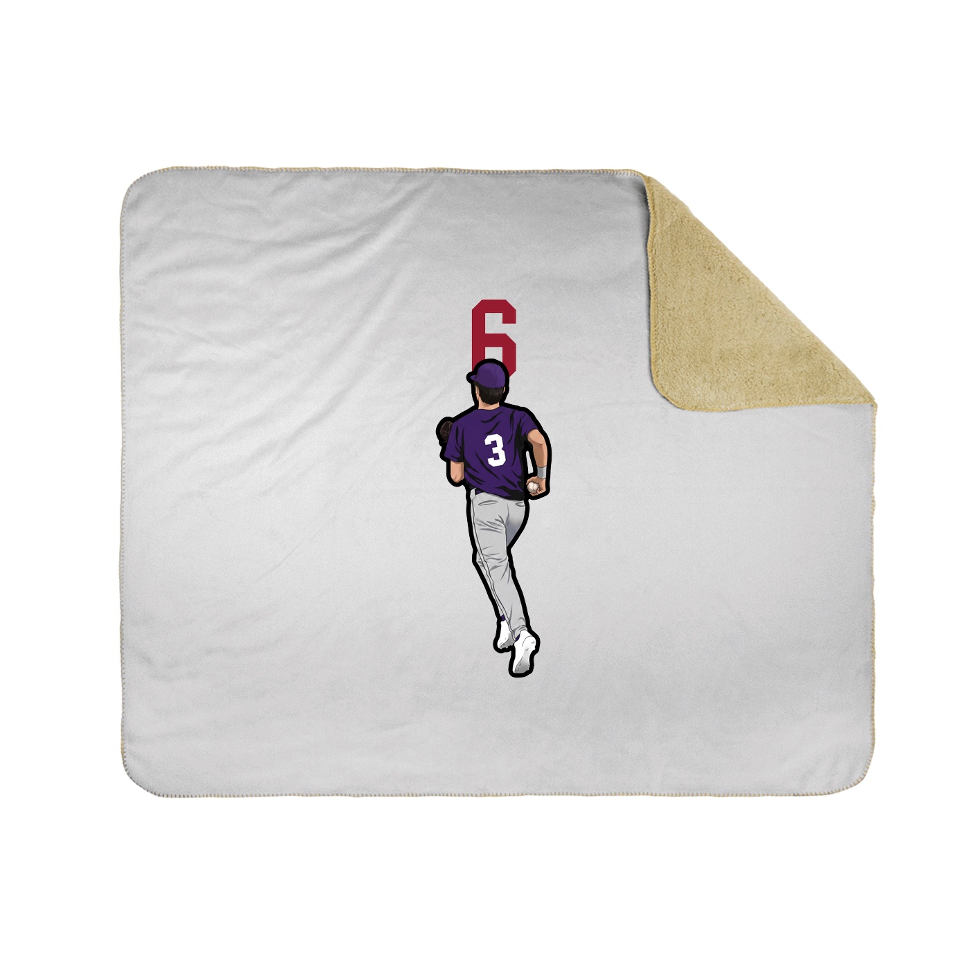 Throw Blanket — Number Top in White