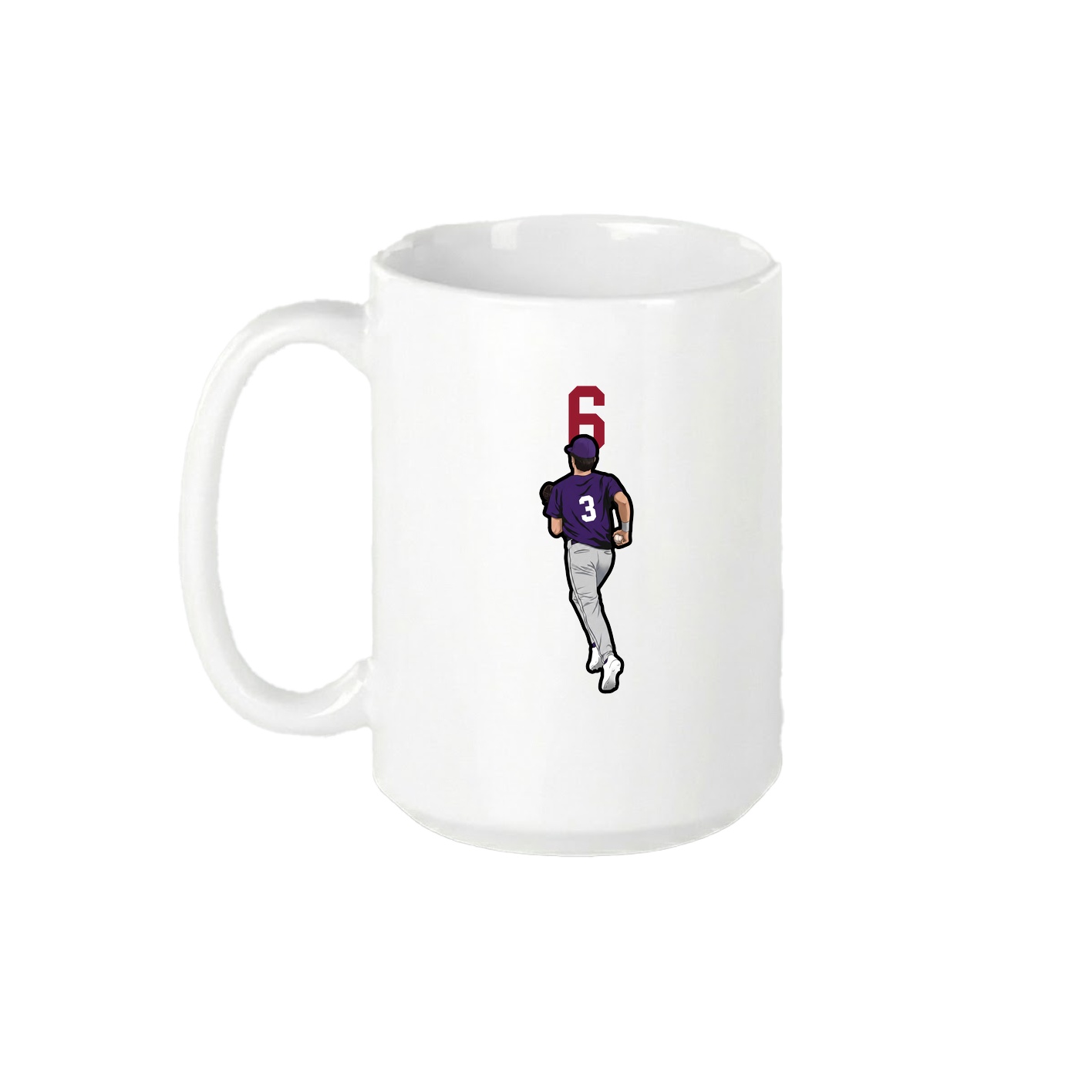 15oz Coffee Mug — Number Top in White
