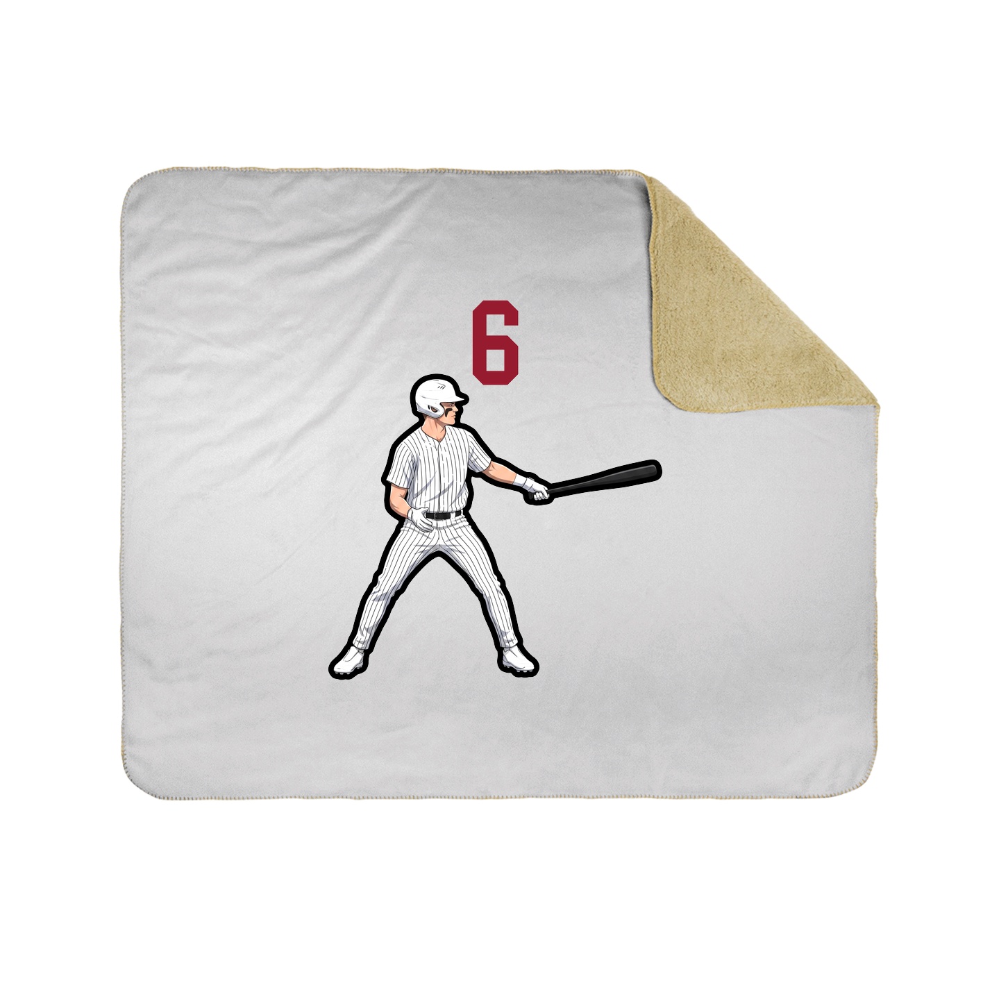 Throw Blanket — Number Top in White