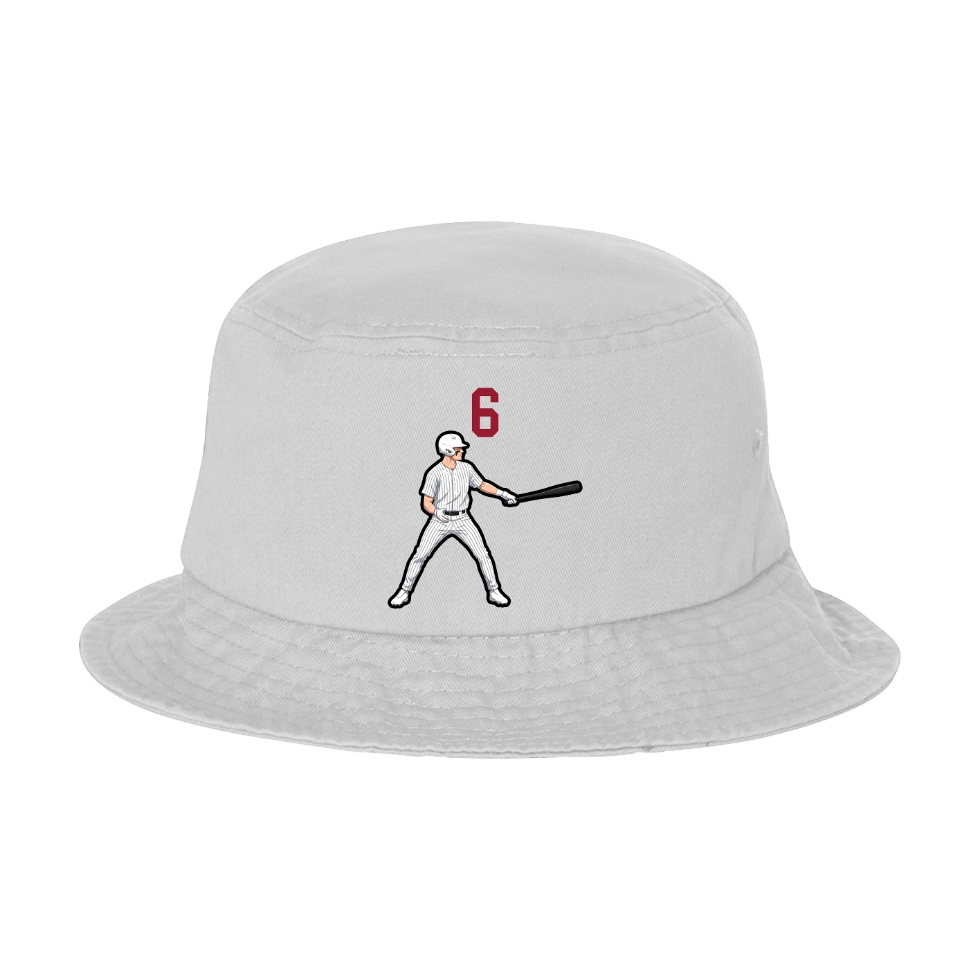 Bucket Cap — Number Top in White