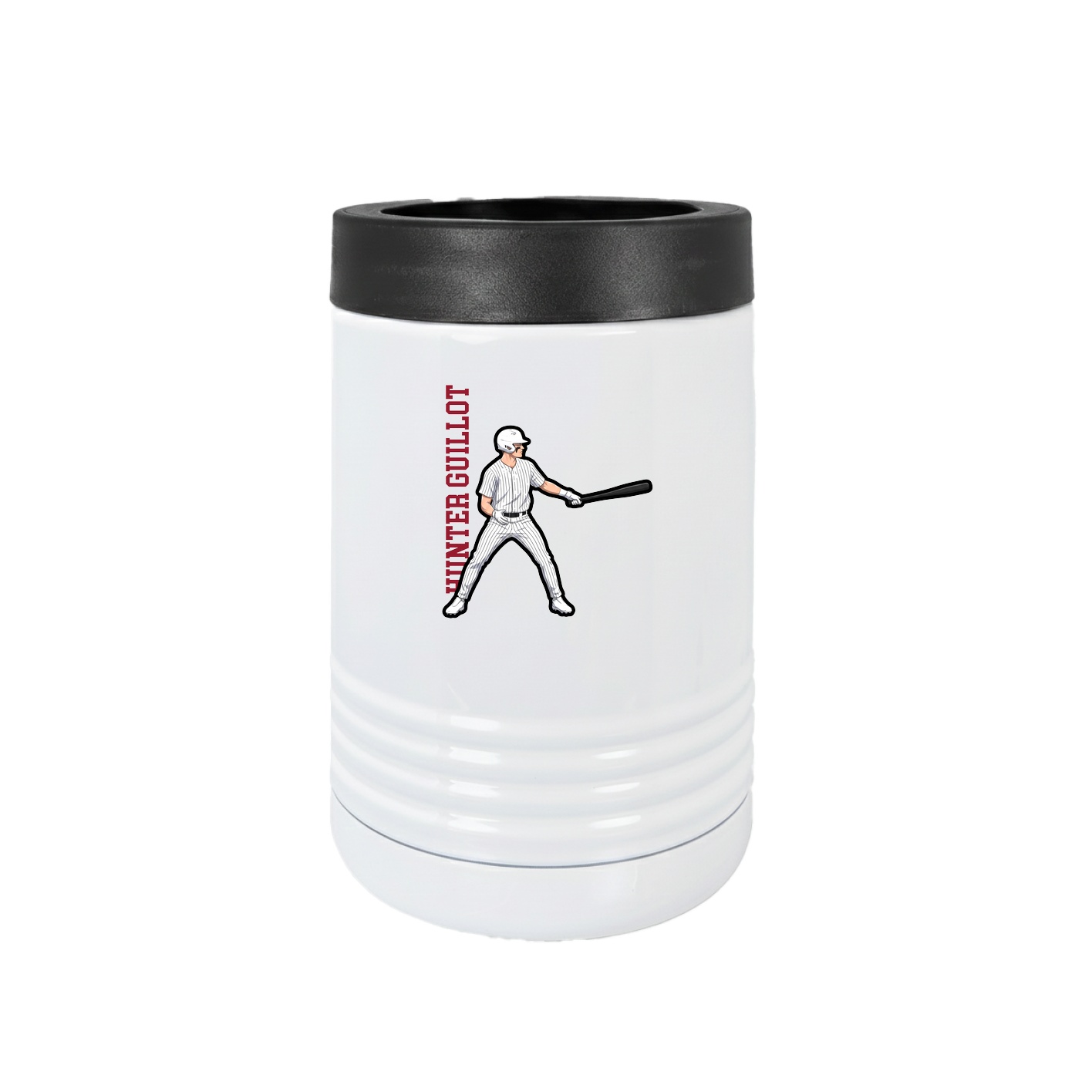 Beverage Holder — Name Vertical in White