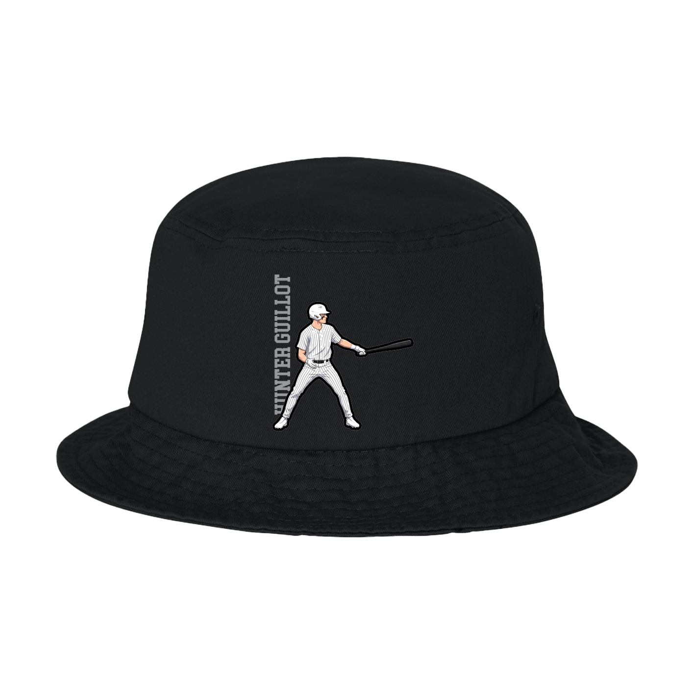 Bucket Cap — Name Vertical in Black