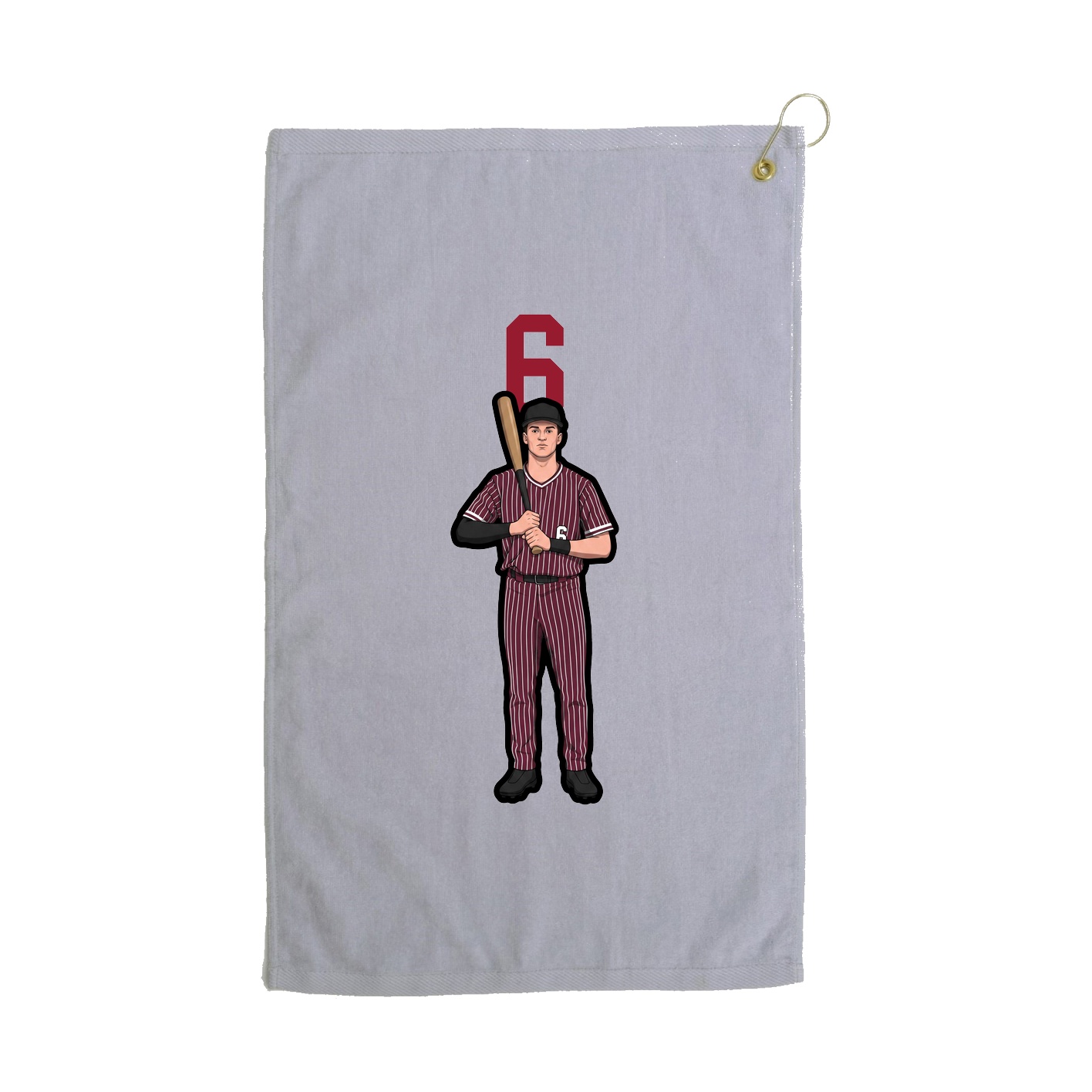 Golf Towel — Number Top in Grey