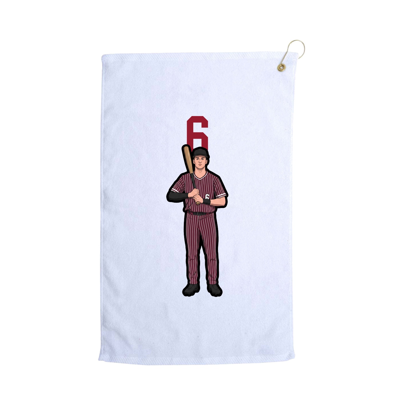 Golf Towel — Number Top in White