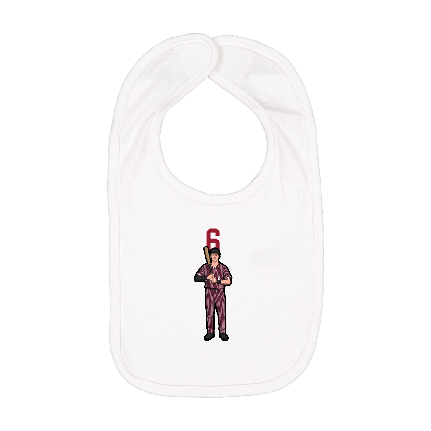 Infant Bib — Number Top in White