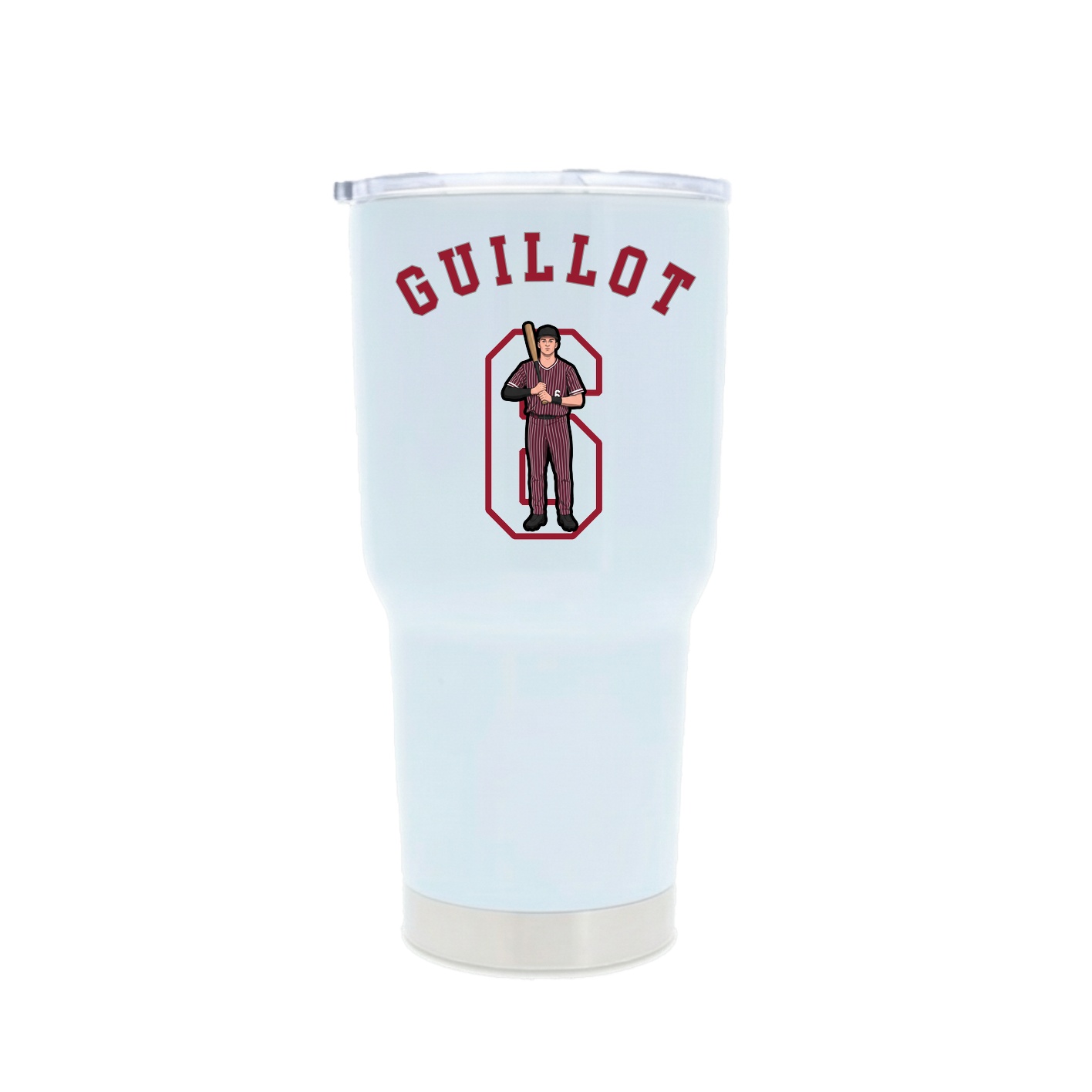 30oz Stainless Steel Tumbler — Shirsey Arch in White