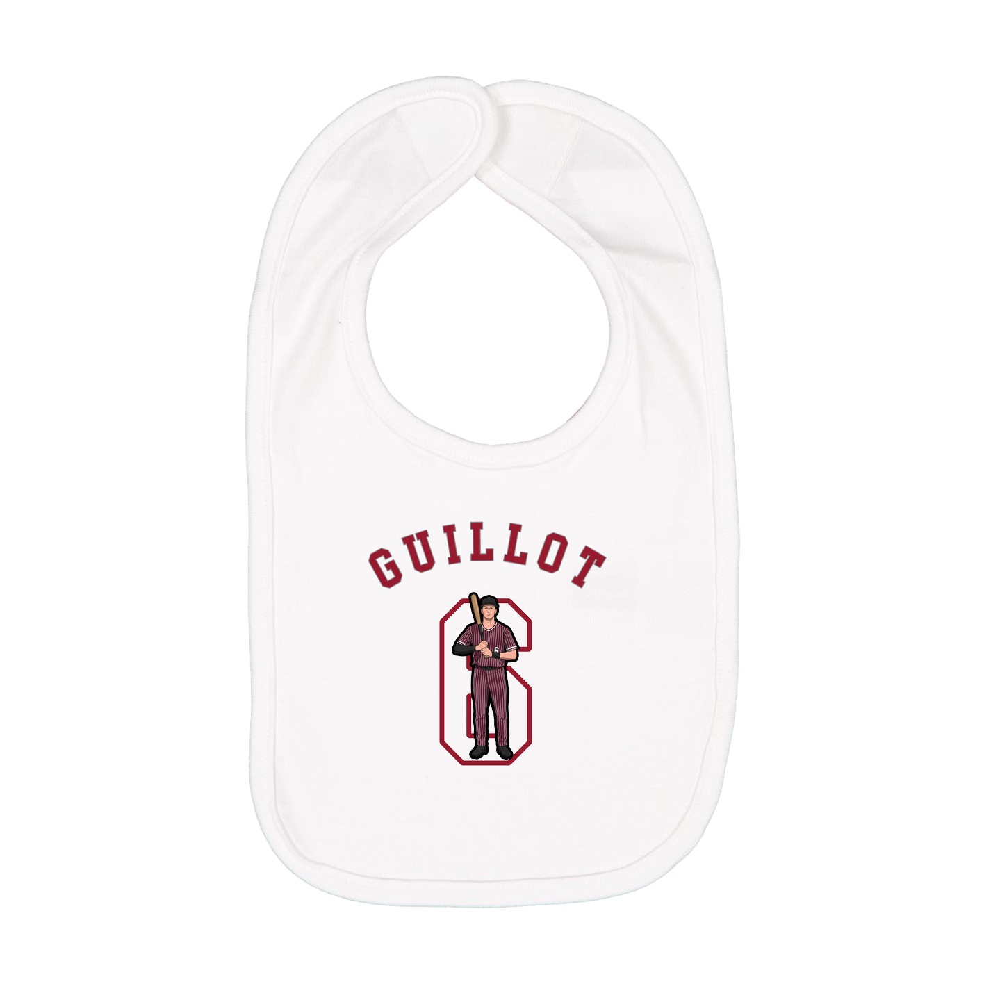 Infant Bib — Shirsey Arch in White