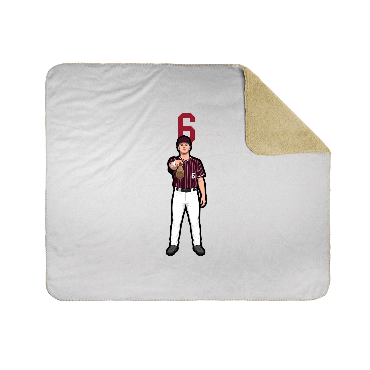 Throw Blanket — Number Top in White