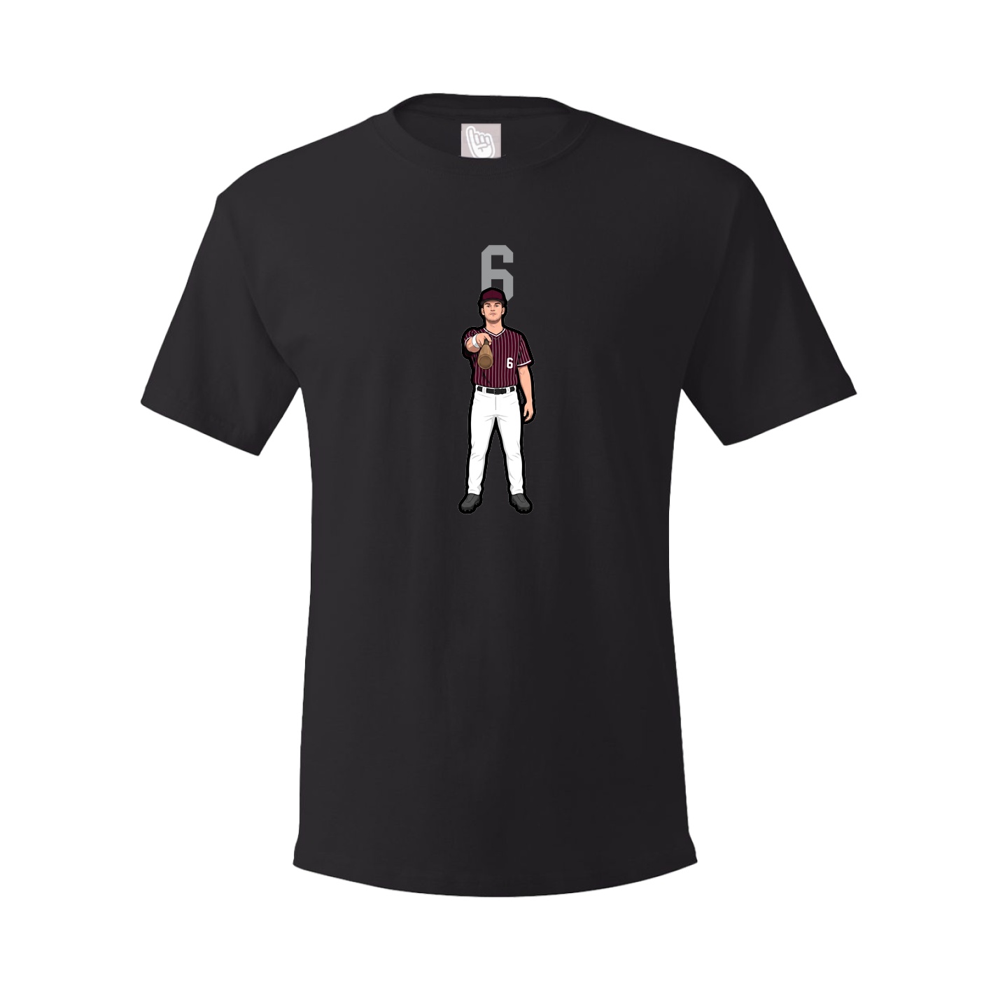 Youth Tee — Number Top in Black
