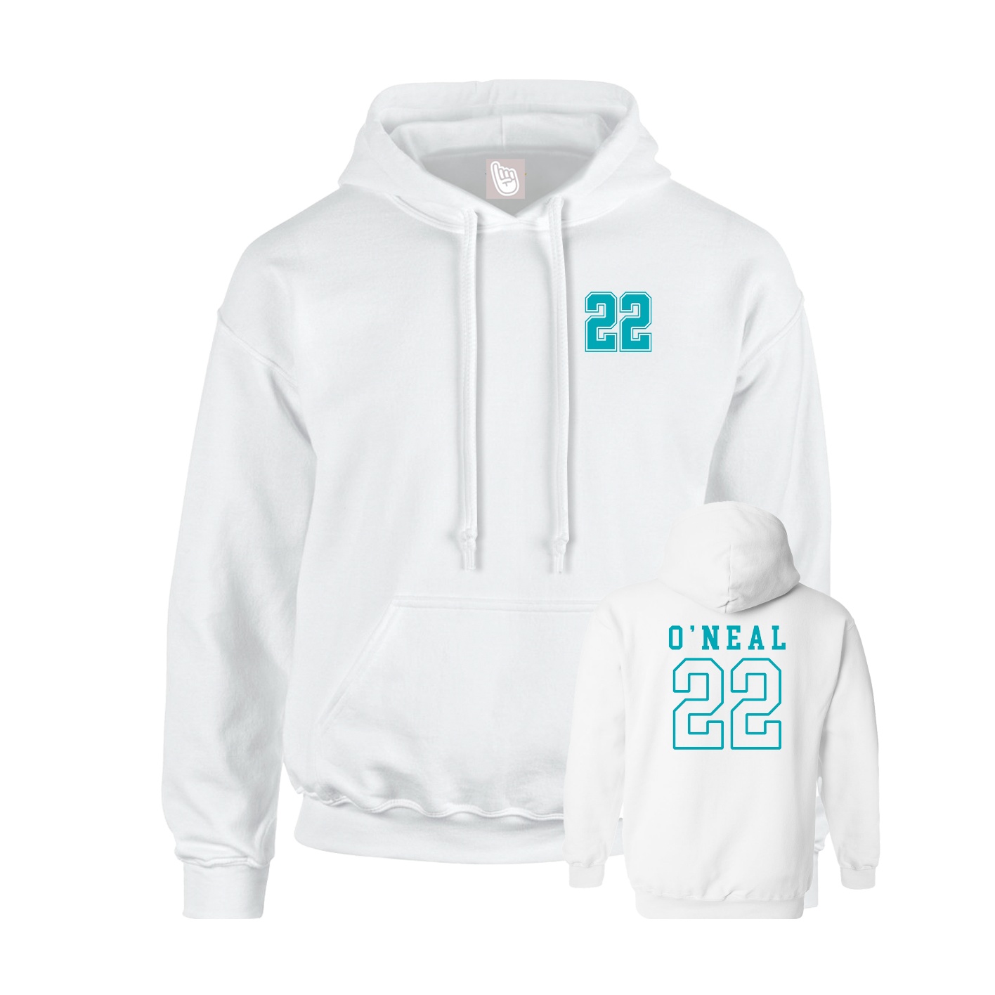 Hoodie — Chest Back in White