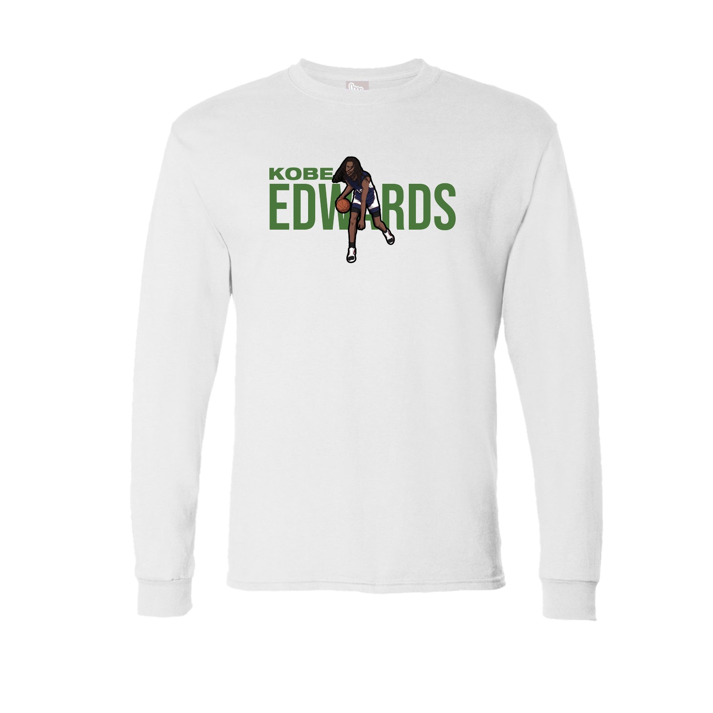 Long Sleeve Tee — Player Name in White