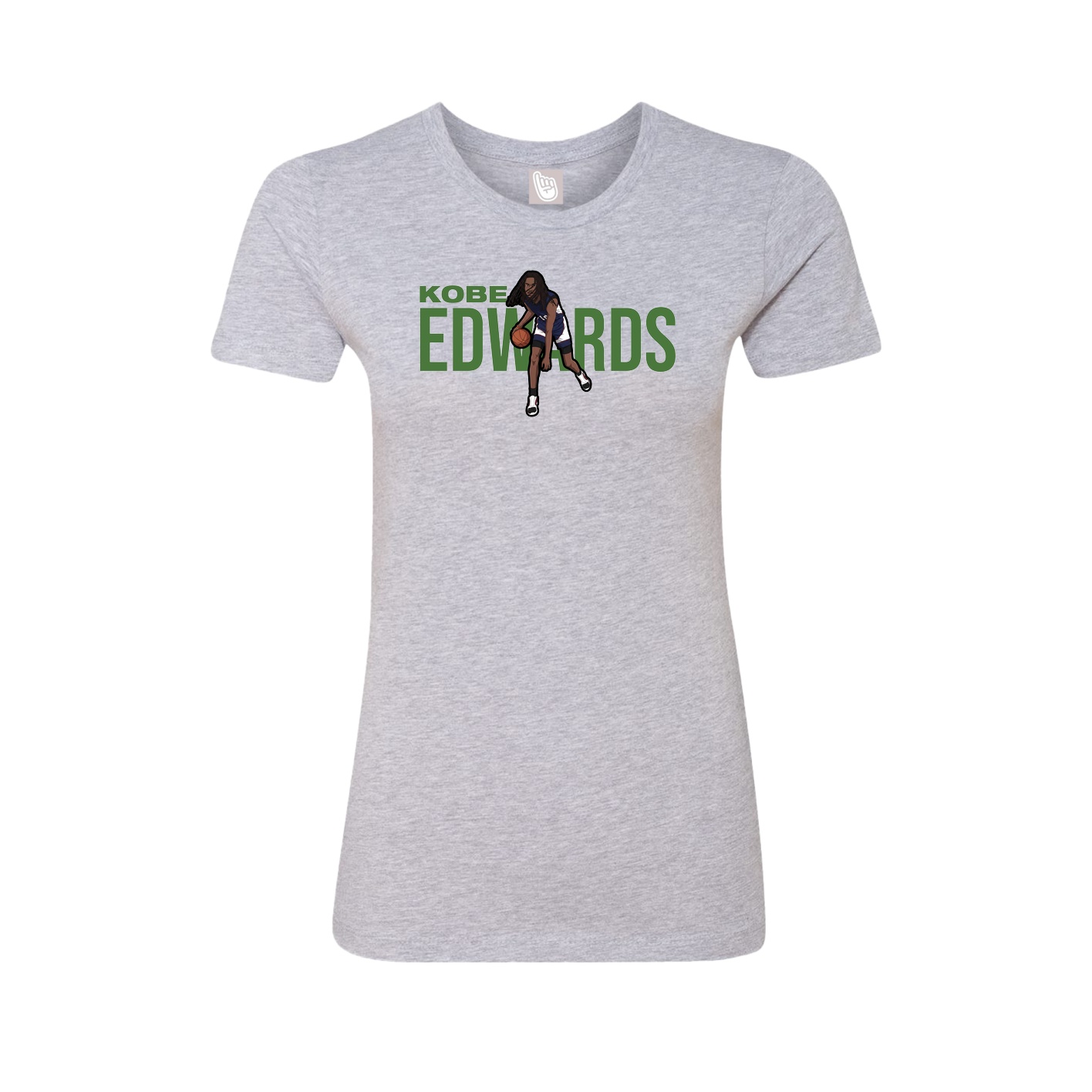 Womens Tee — Player Name in Grey