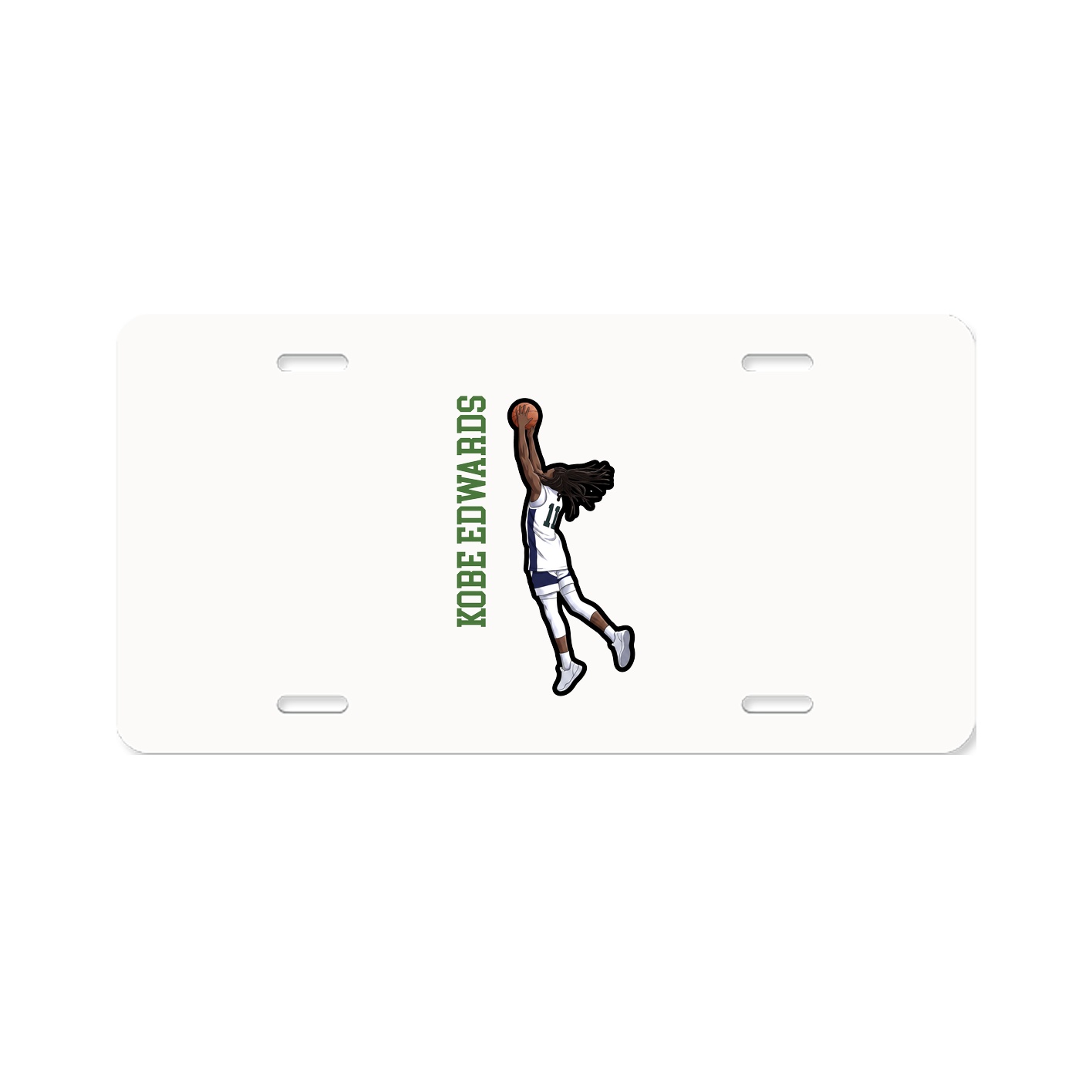 License Plate — Name Vertical in Classic