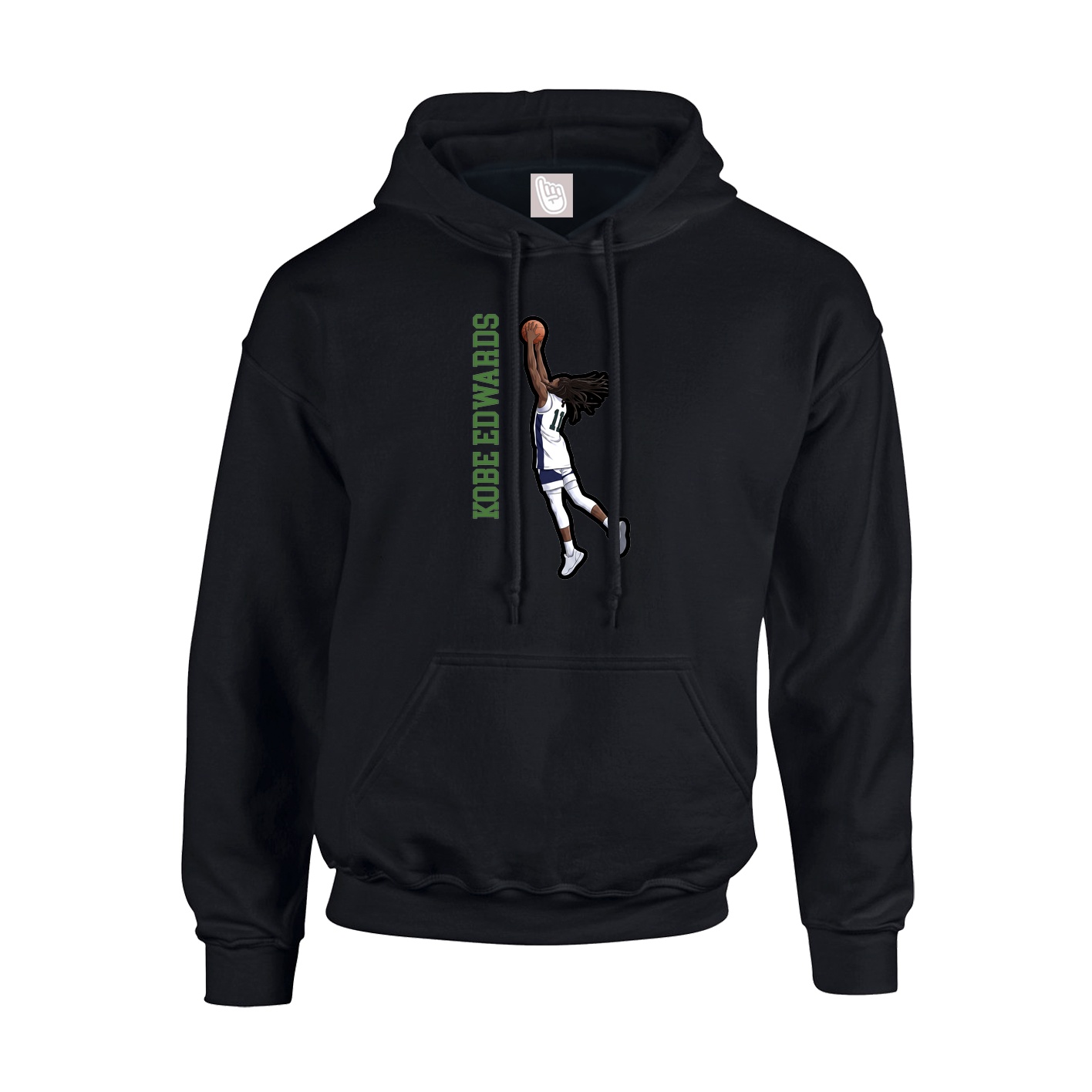Hoodie — Name Vertical in Black