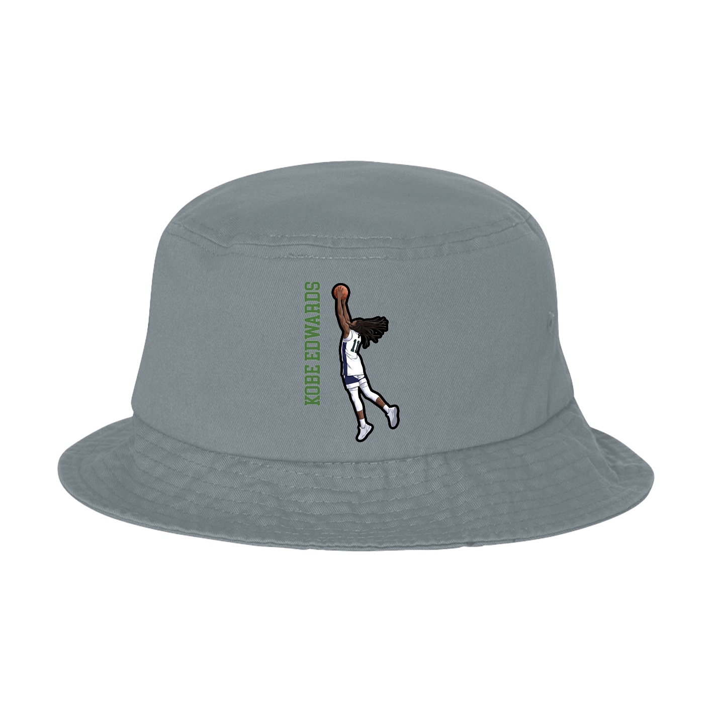 Bucket Cap — Name Vertical in Grey