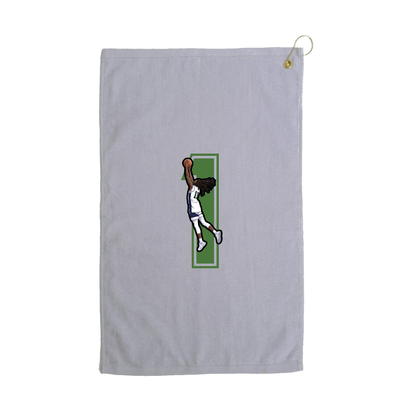 Golf Towel — Number in Grey
