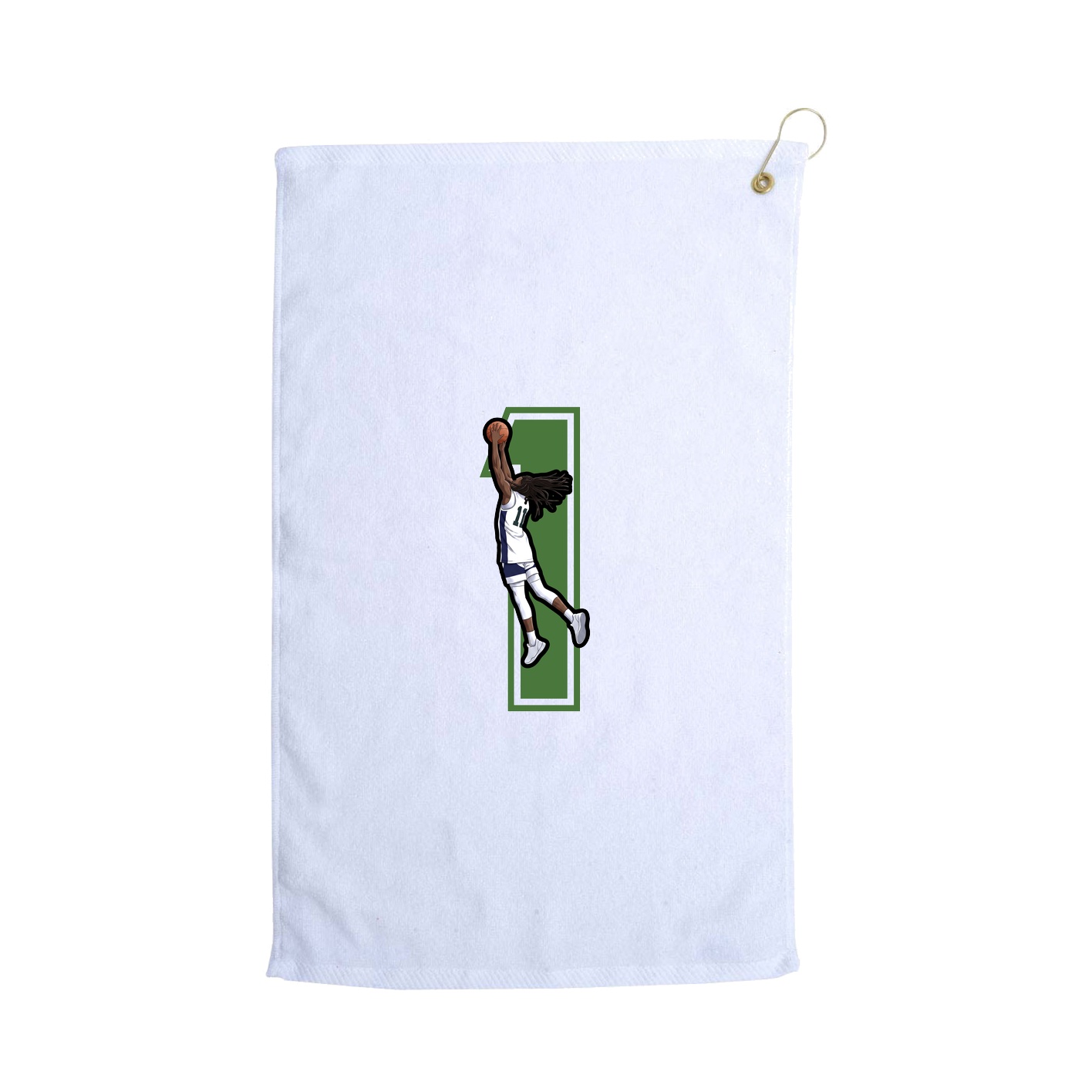 Golf Towel — Number in White