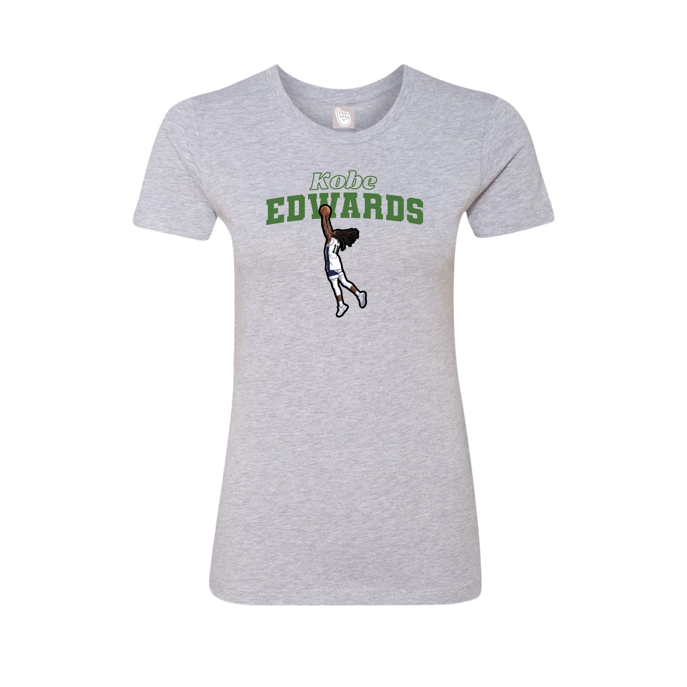 Womens Tee — Name Arch in Grey