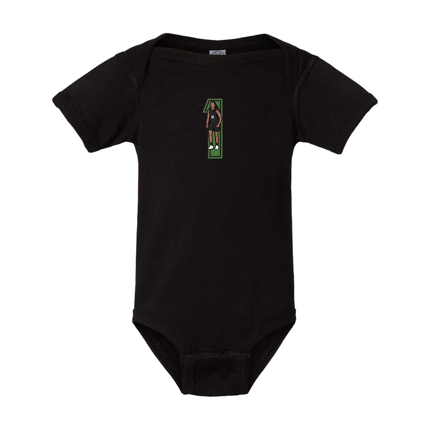 Baby Onesie — Number in Black