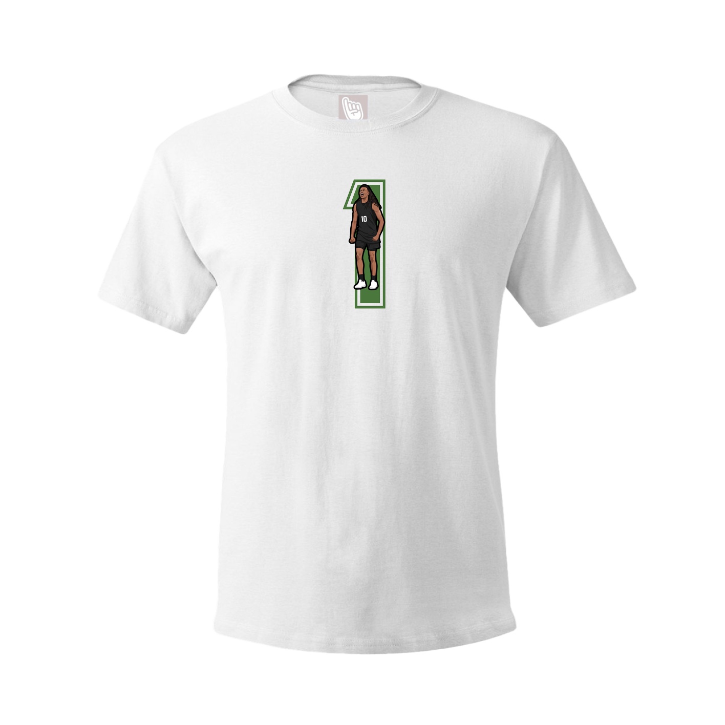 Youth Tee — Number in White
