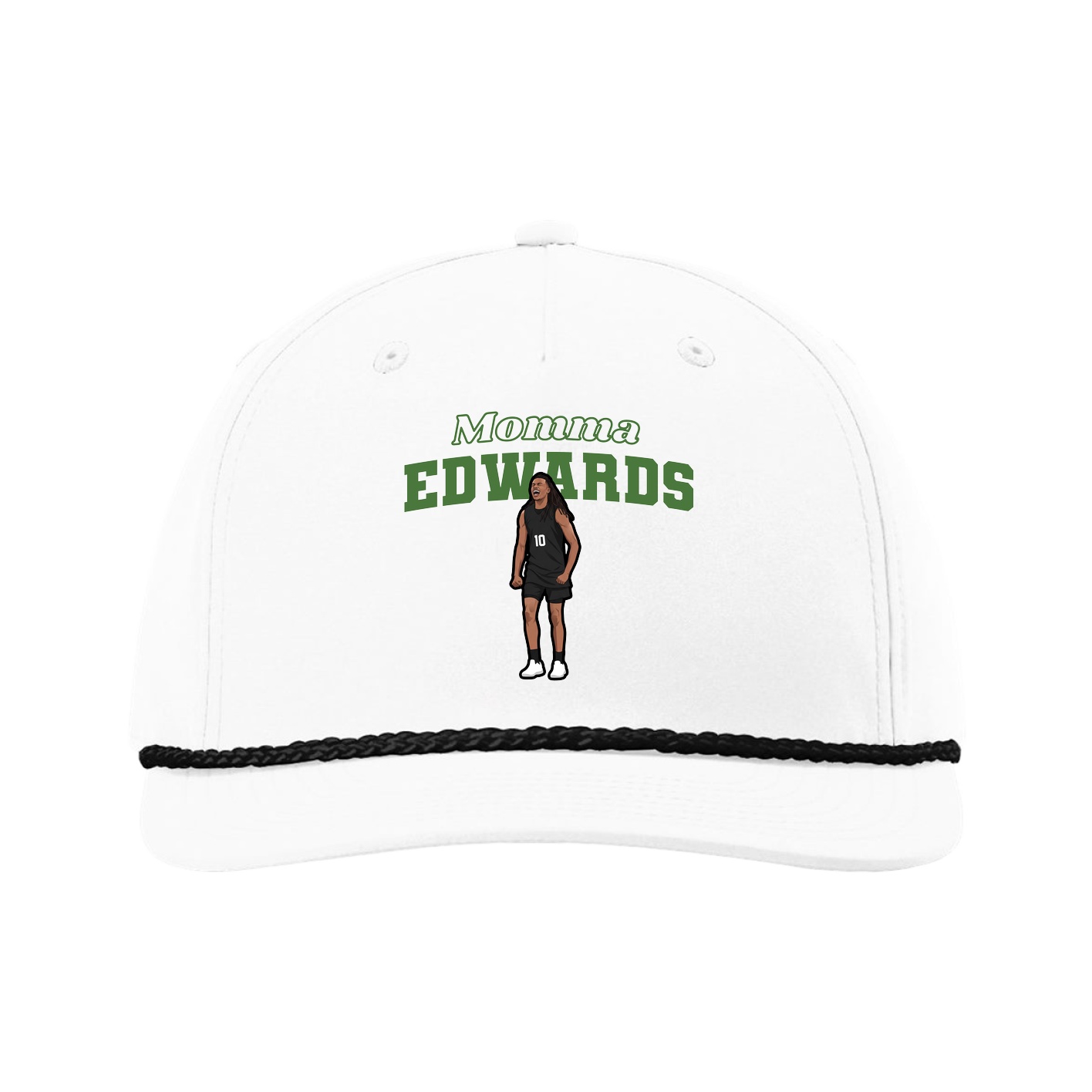 Five-Panel Classic Rope Cap — Mothers Day Block in White