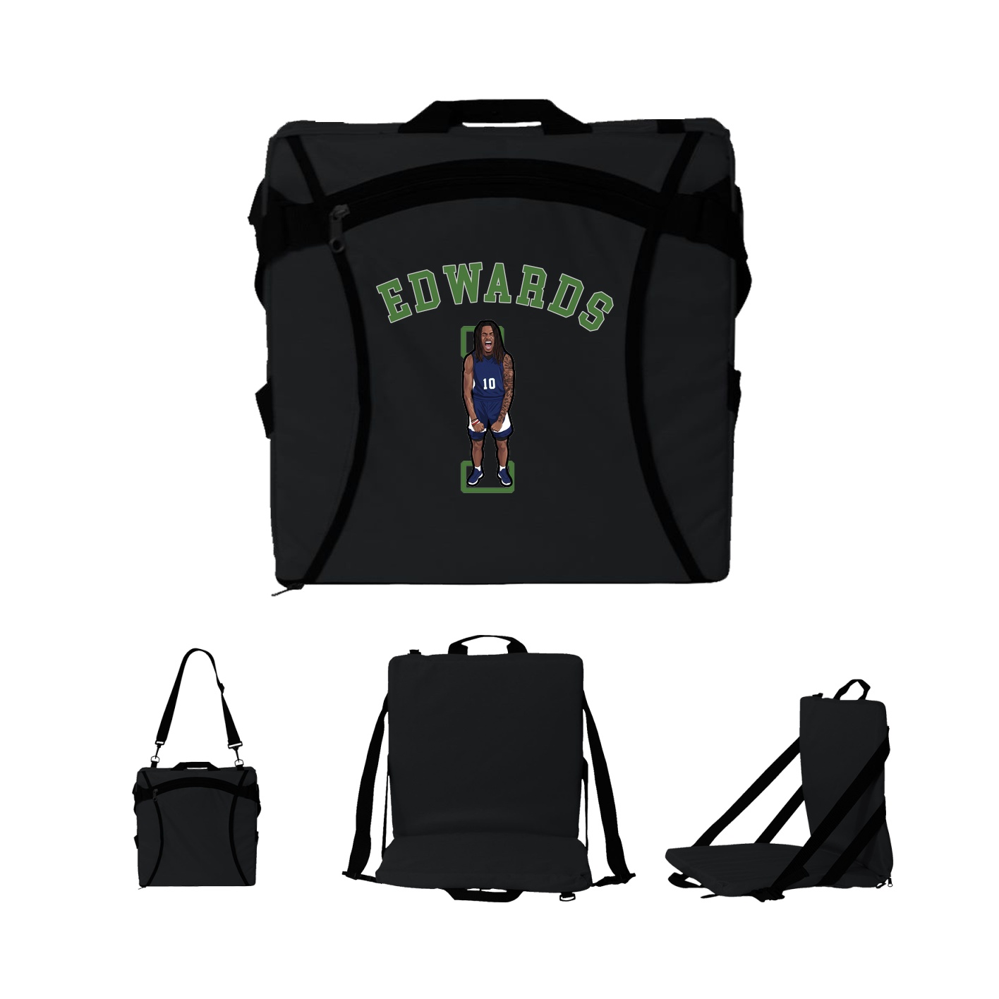 Folding Stadium Seat — Shirsey Arch in Black