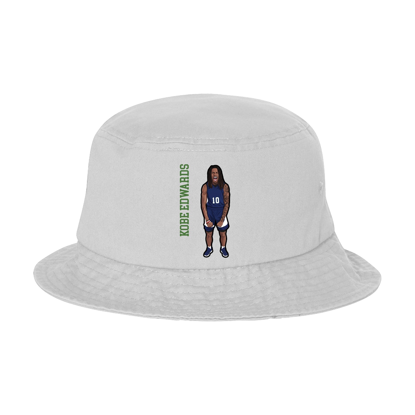 Bucket Cap — Name Vertical in White