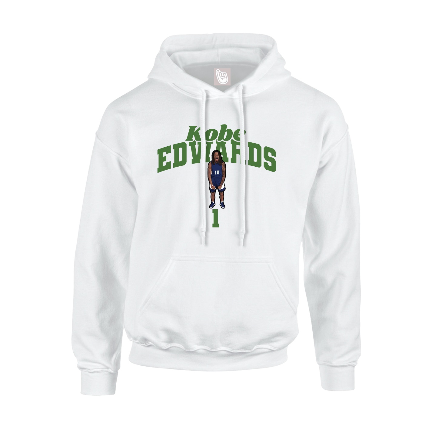 Youth Hoodie — Signature Arch in White