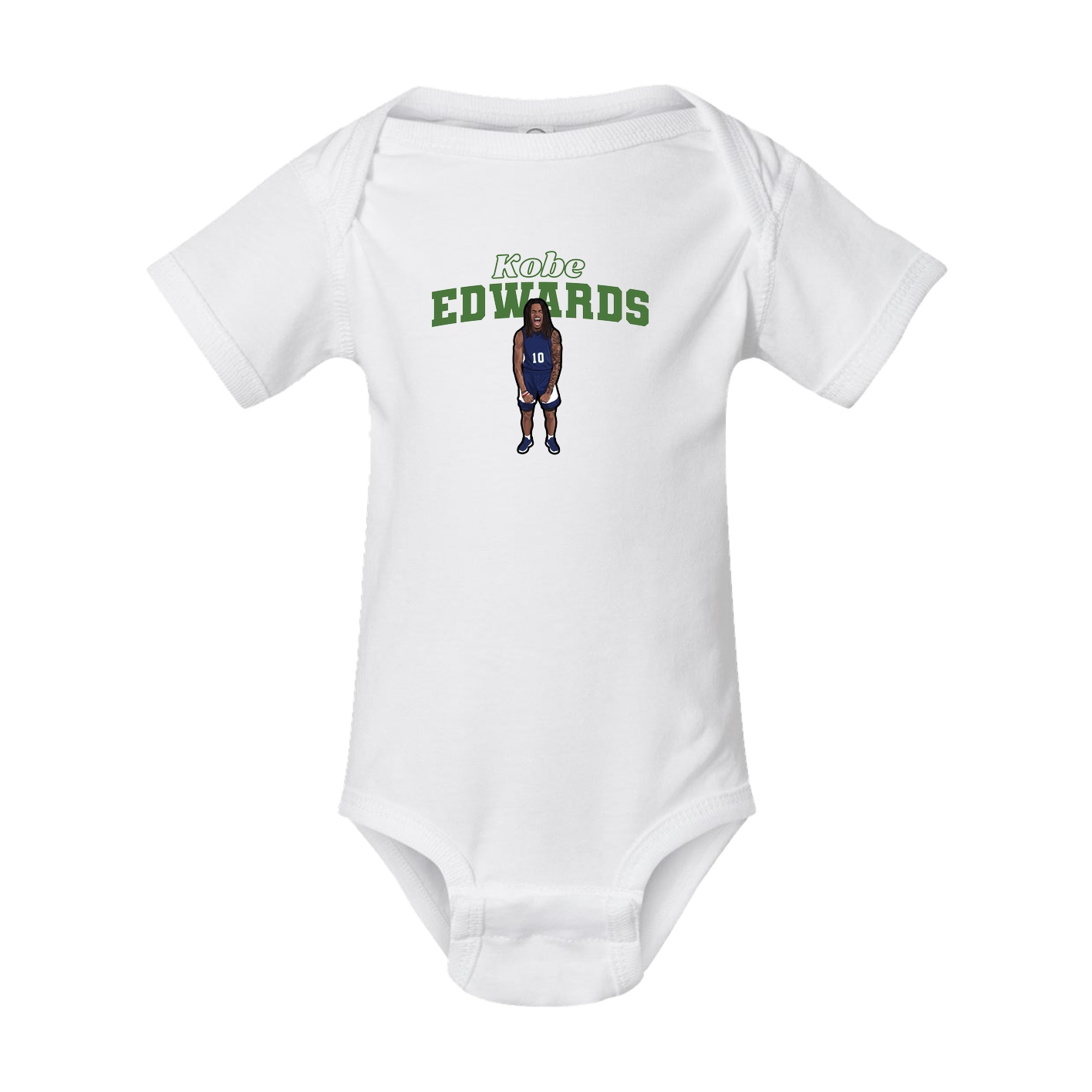 Baby Onesie — Name Arch in White