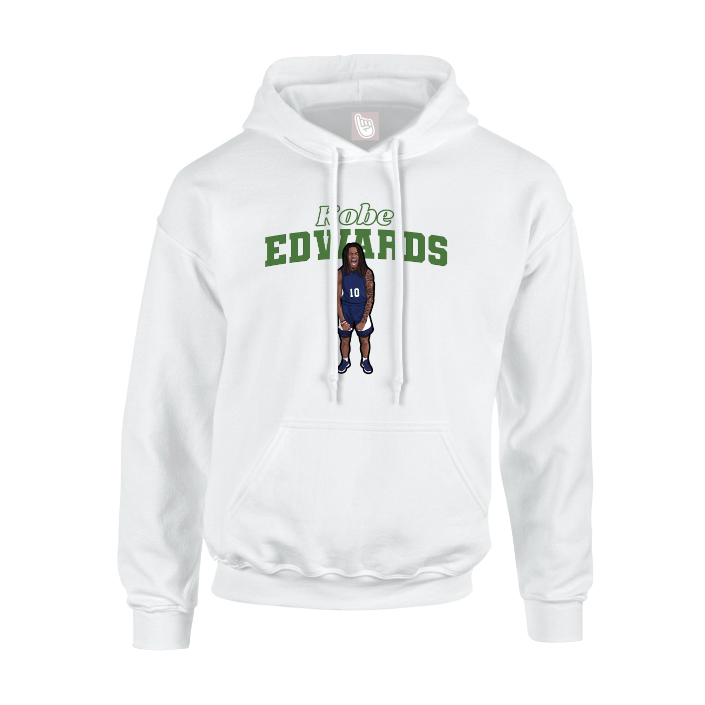 Hoodie — Name Arch in White
