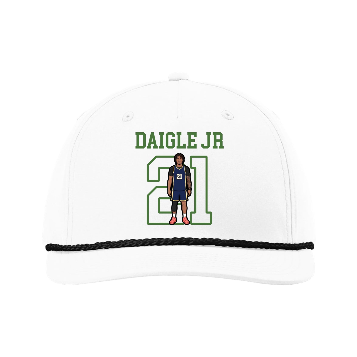 Five-Panel Classic Rope Cap — Shirsey in White