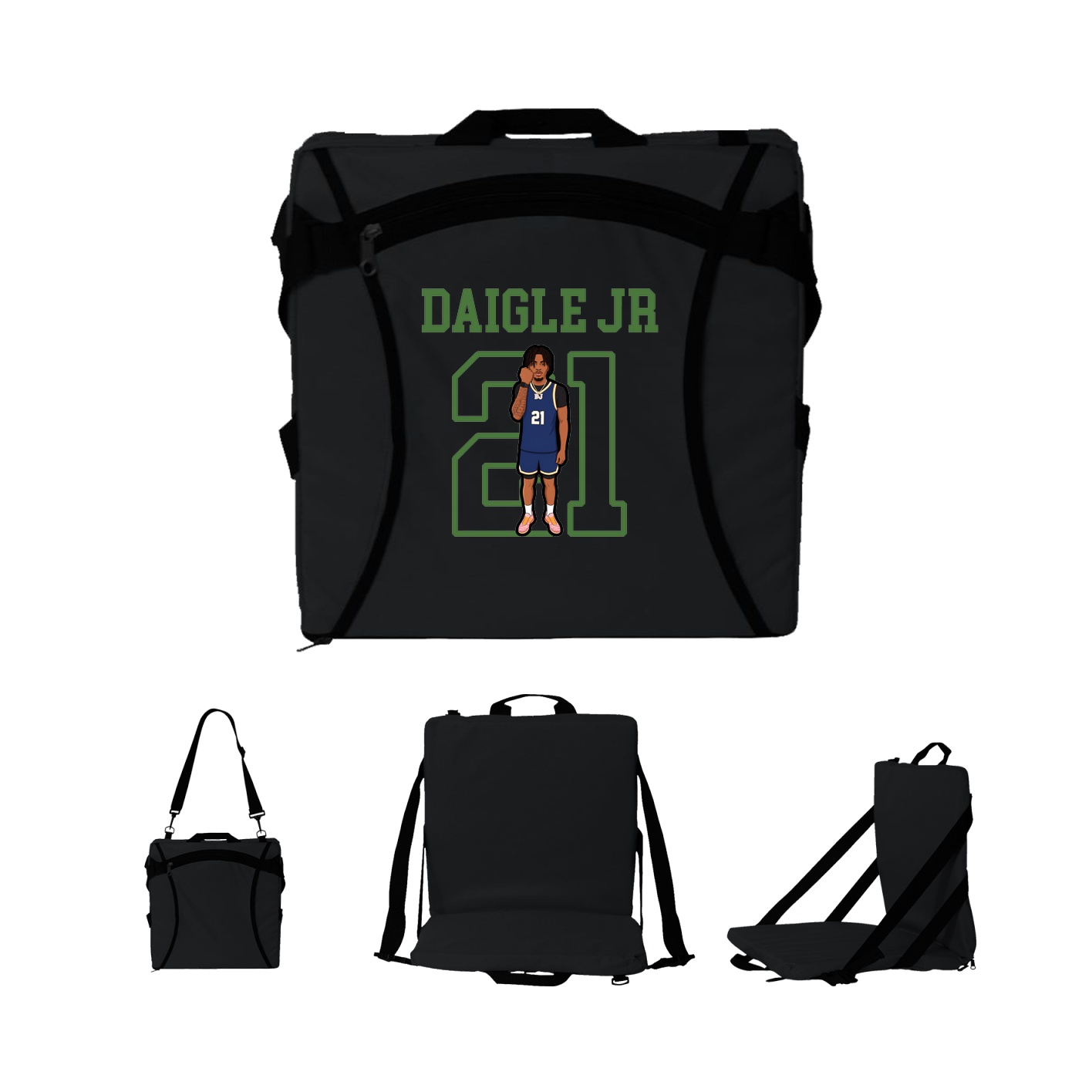 Folding Stadium Seat — Shirsey in Black